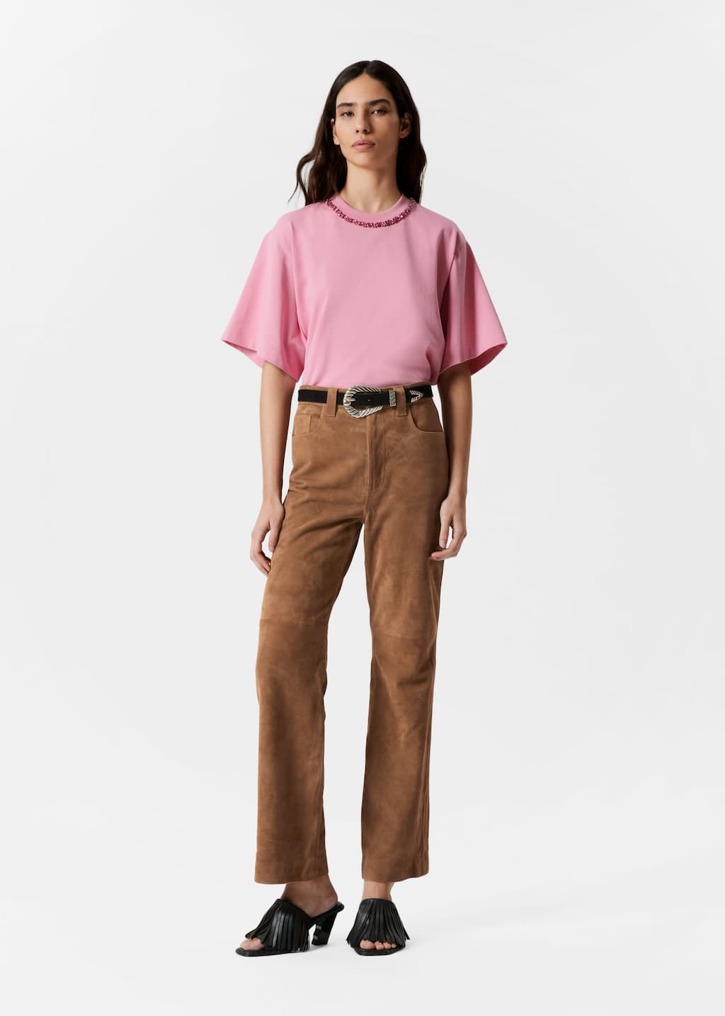 Camiseta adornada - Negro - Lookbook
