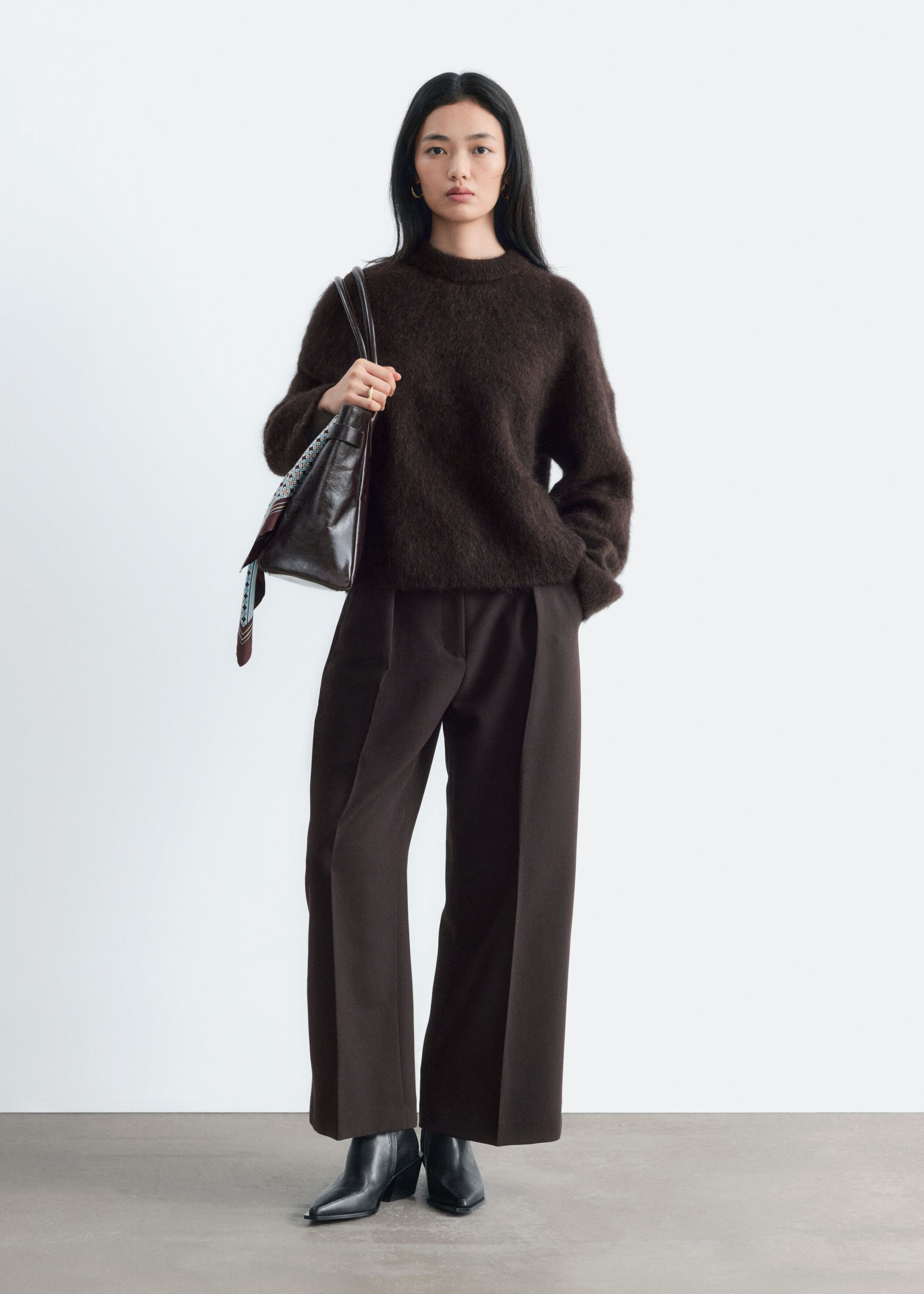 Mohair-Blend Jumper - Dark Mole - Lookbook