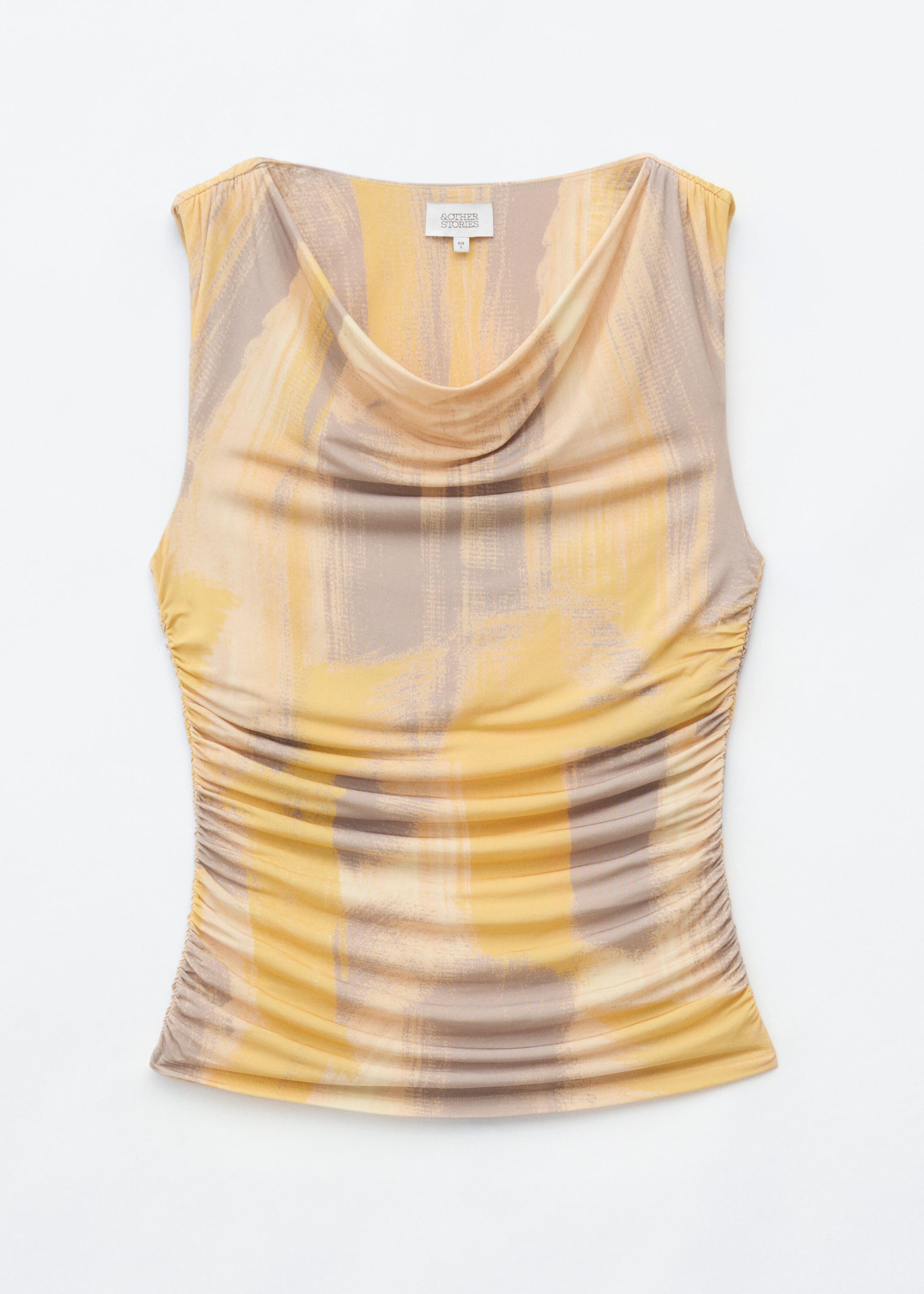 Cowl Neck Gathered Top - Yellow - Still Life