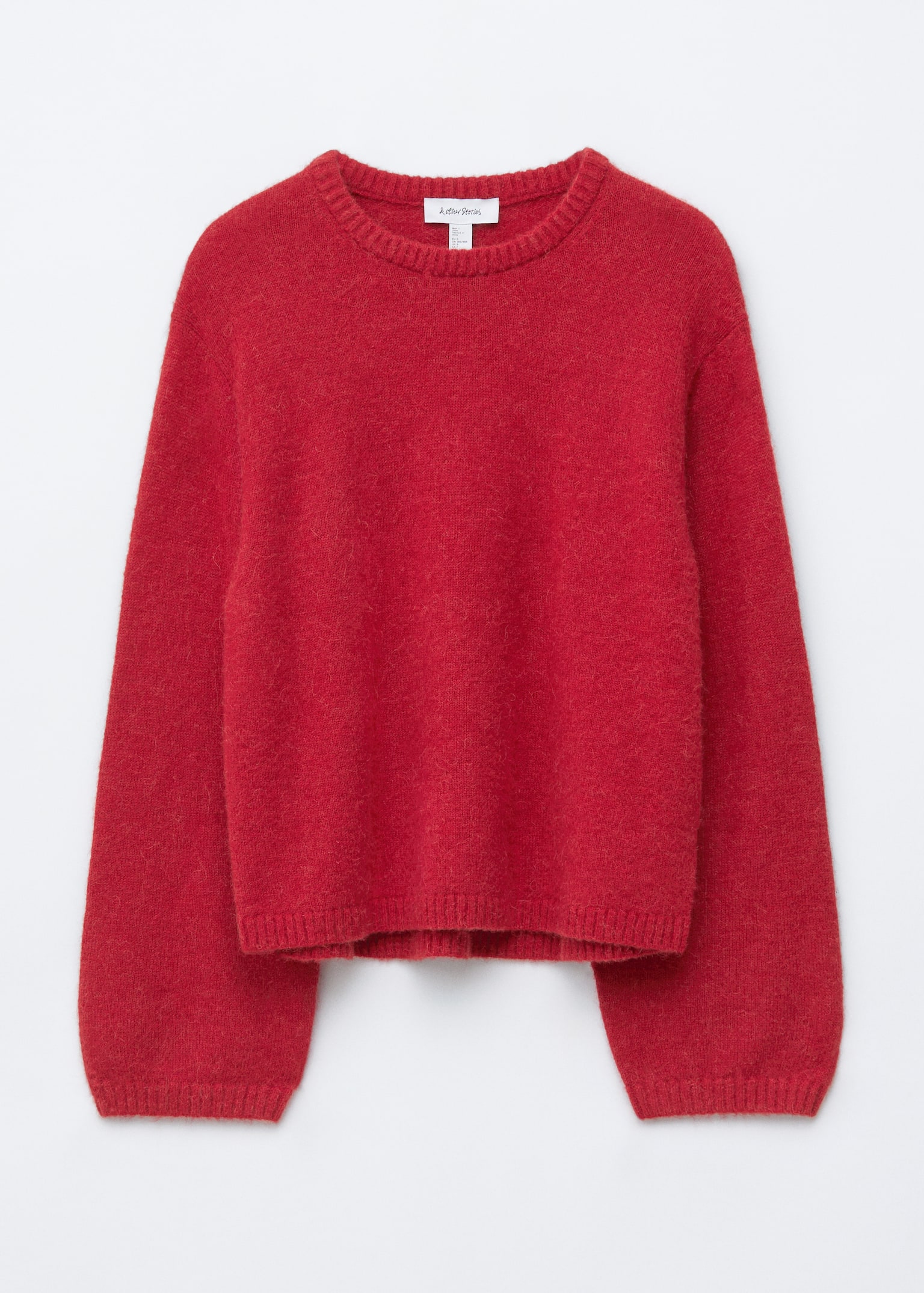 Knitted Alpaca-Blend Sweater - Red/Dark Blue/Mole/Yellow - 2