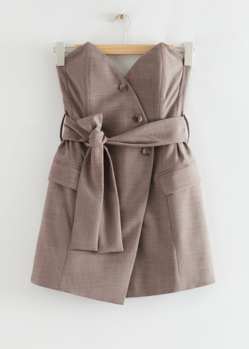 Wrap Corset Mini Dress - Beige - Still Life