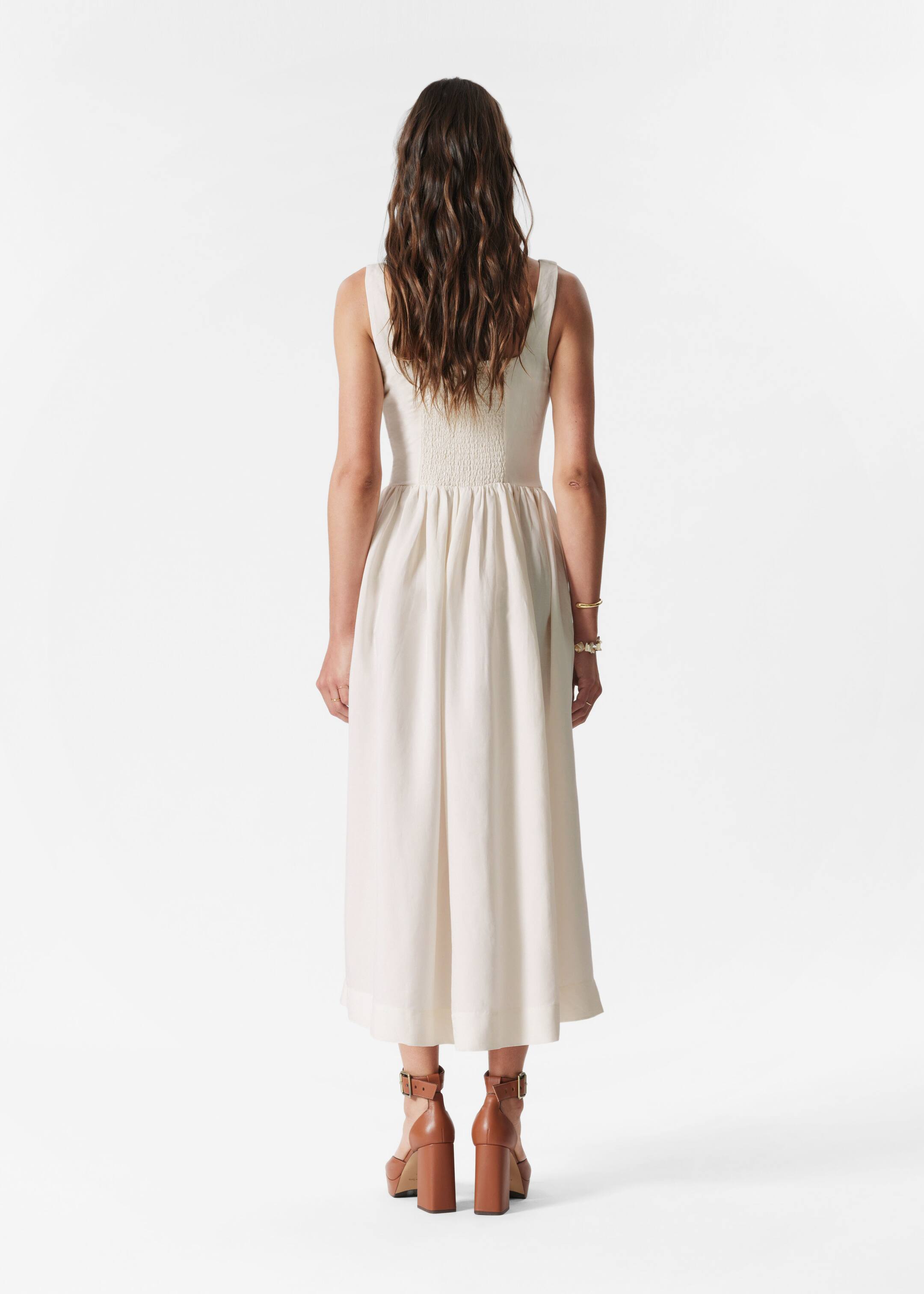 Agrandir l'image: Robe midi évasée - Blanc - FEMME | H&M FR 3