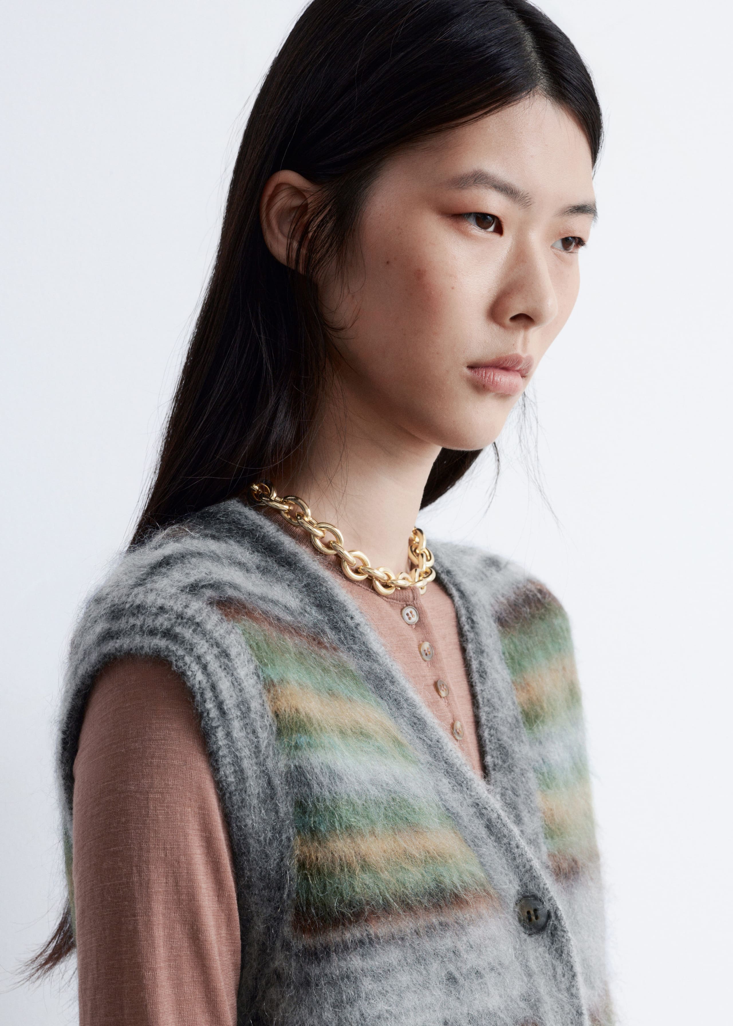 Image of Brushed Knitted Vest