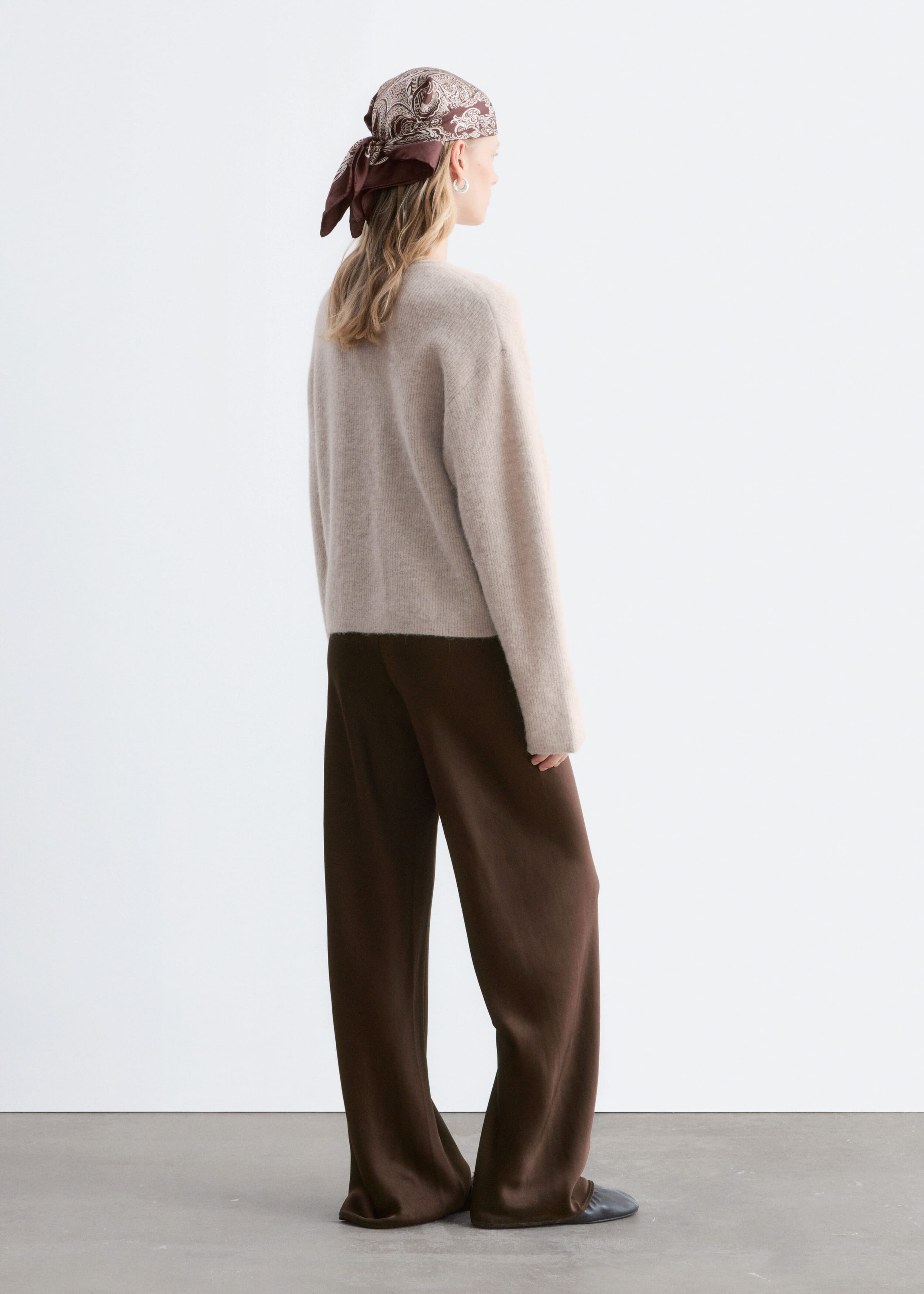 Alpaca-Blend Cardigan - Light Turquoise - Lookbook