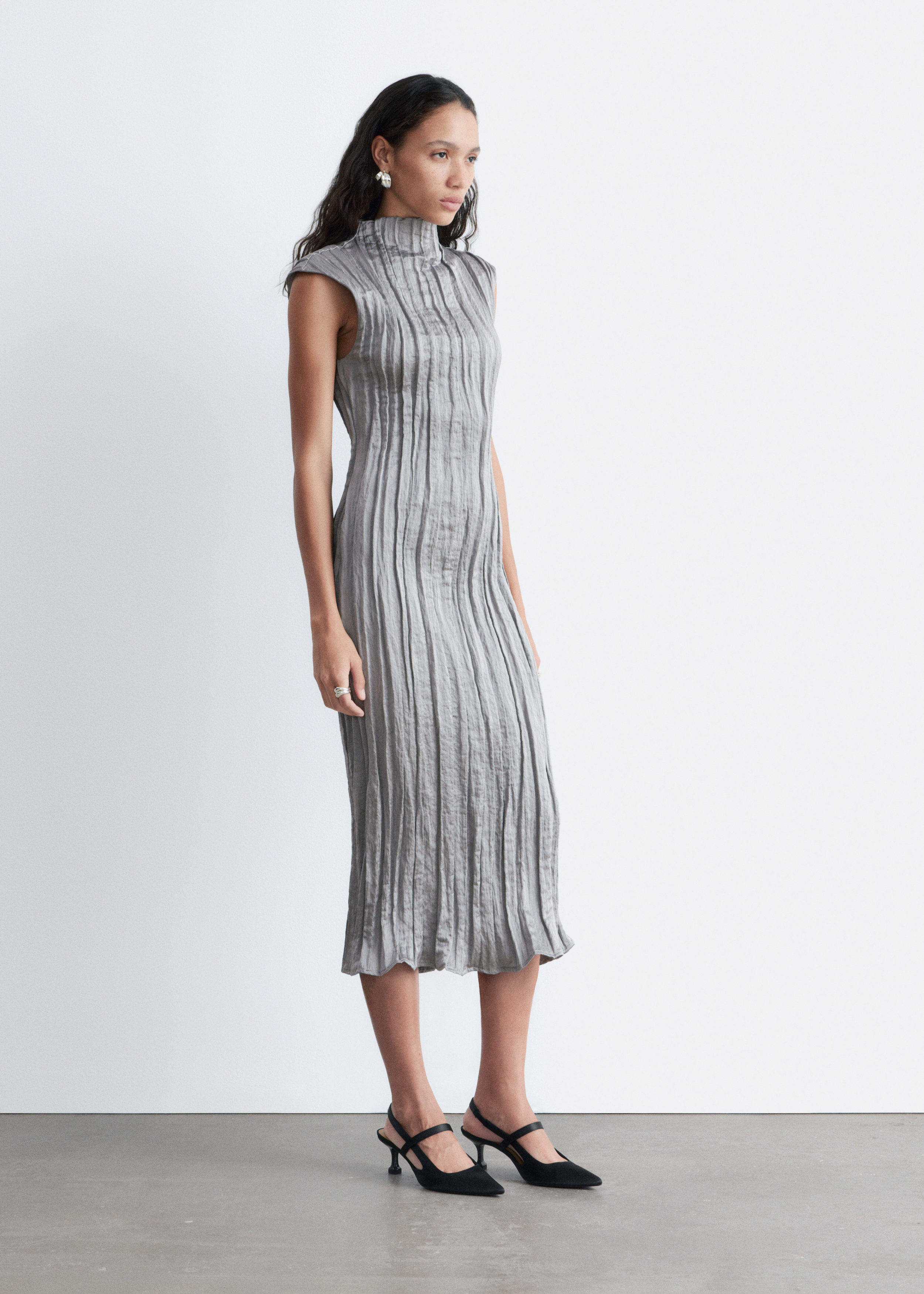 Crêpe Midi Dress