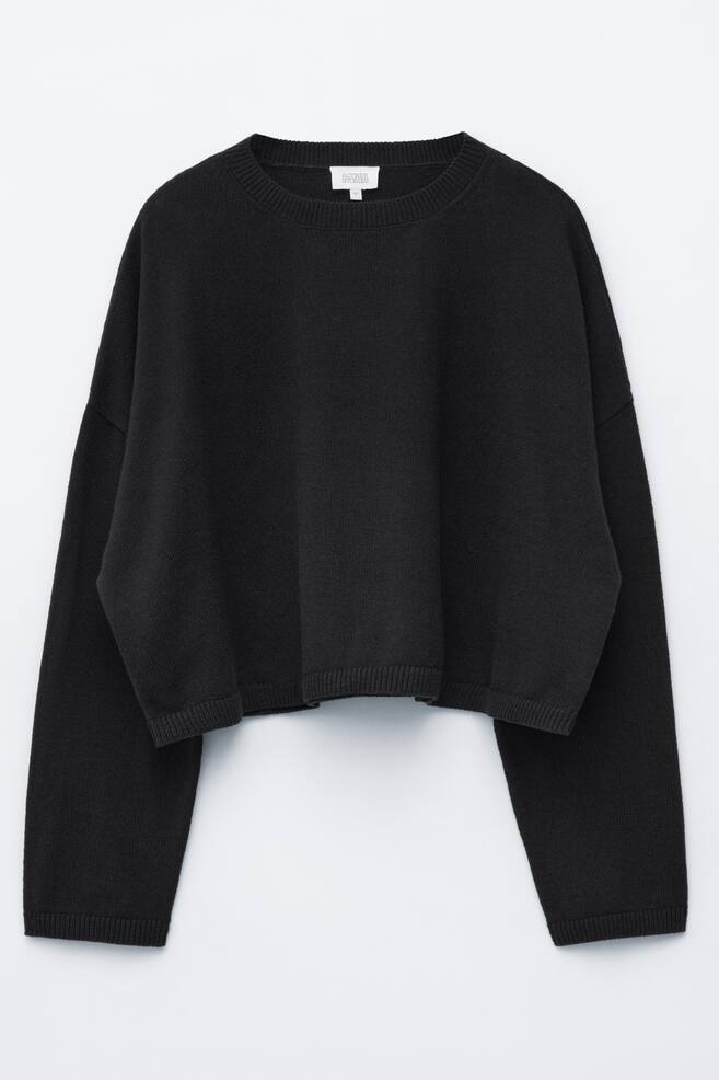Pull en coton - Noir/Rayures blanches et bleues/Rayures blanches/rouges - 1