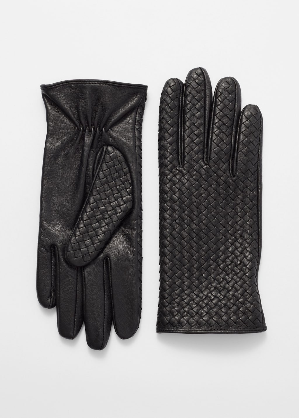 Gants en cuir tressé - Noir - Still Life