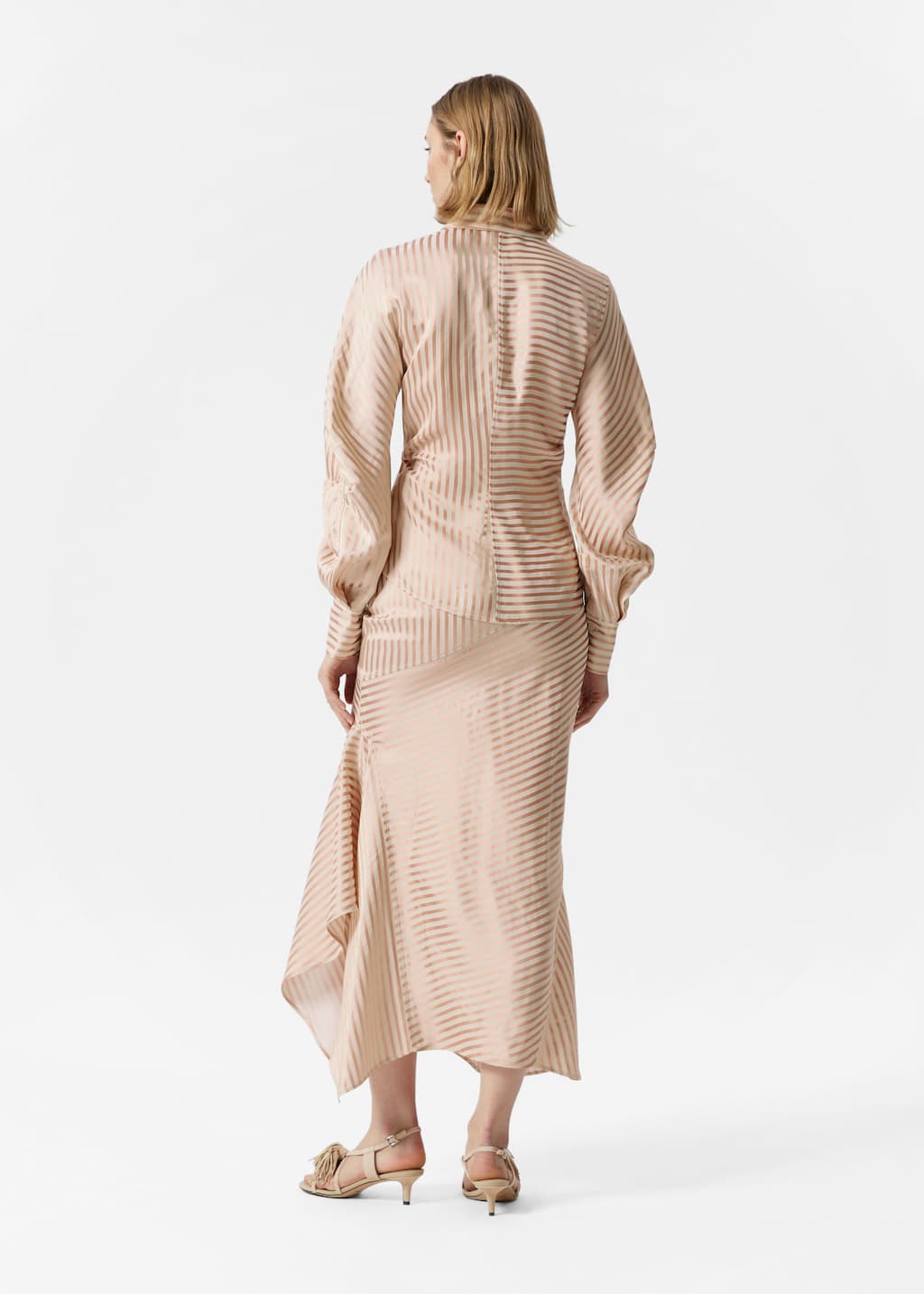 Camicia asimmetrica - Beige/Rosa - Lookbook