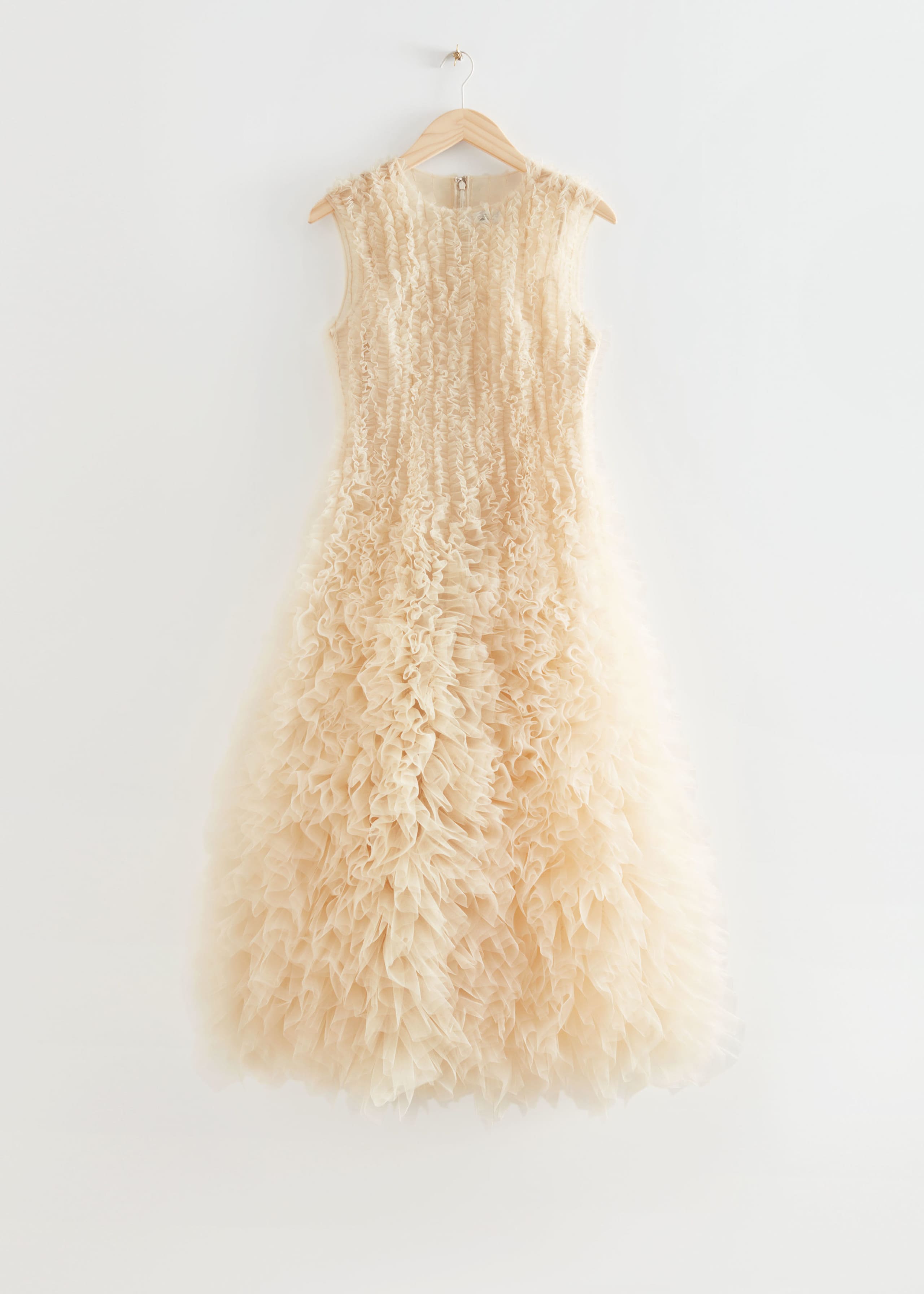 Image of VoluminousAlloverRuffleDress