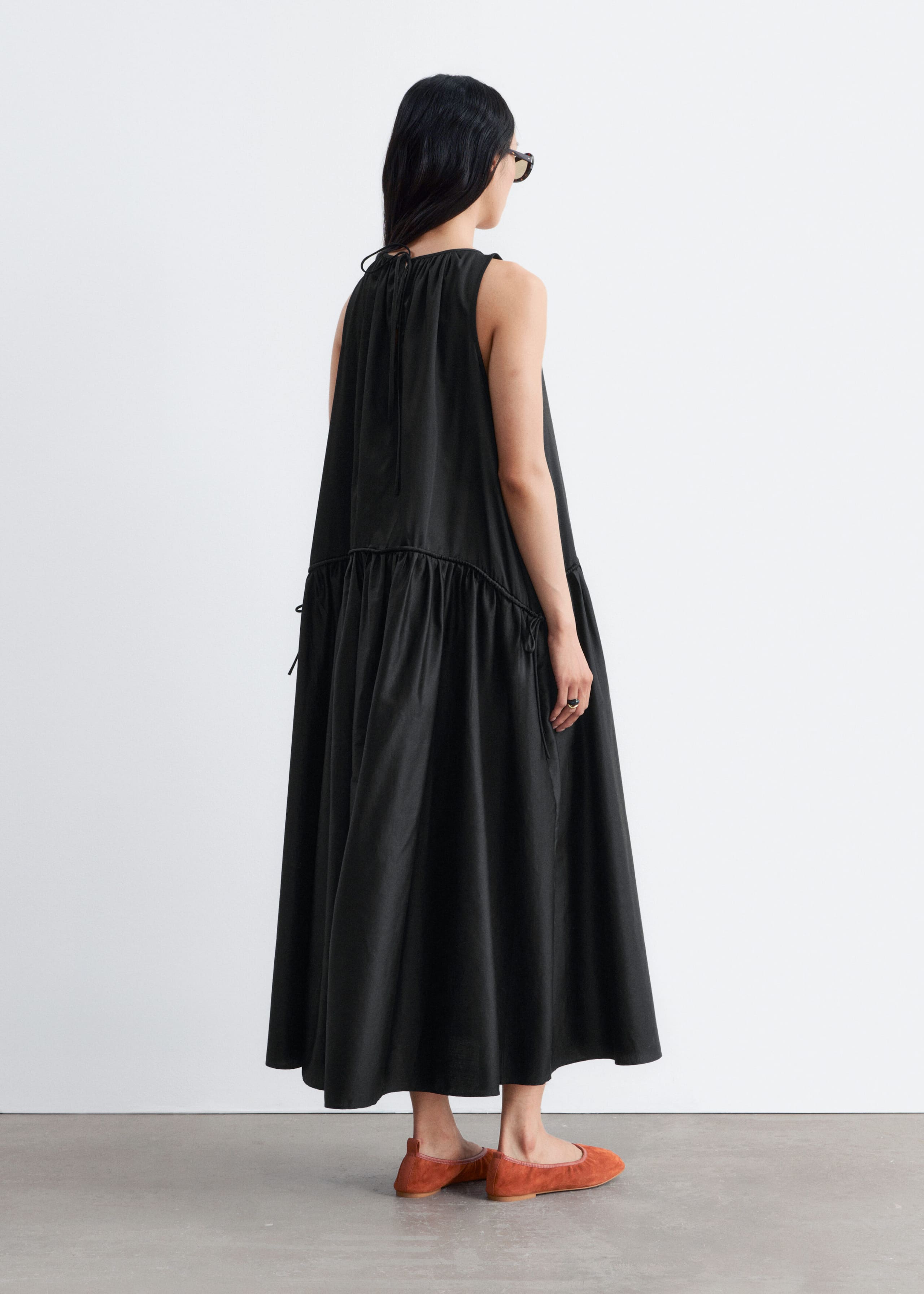 Image of Gathered Midi Dress