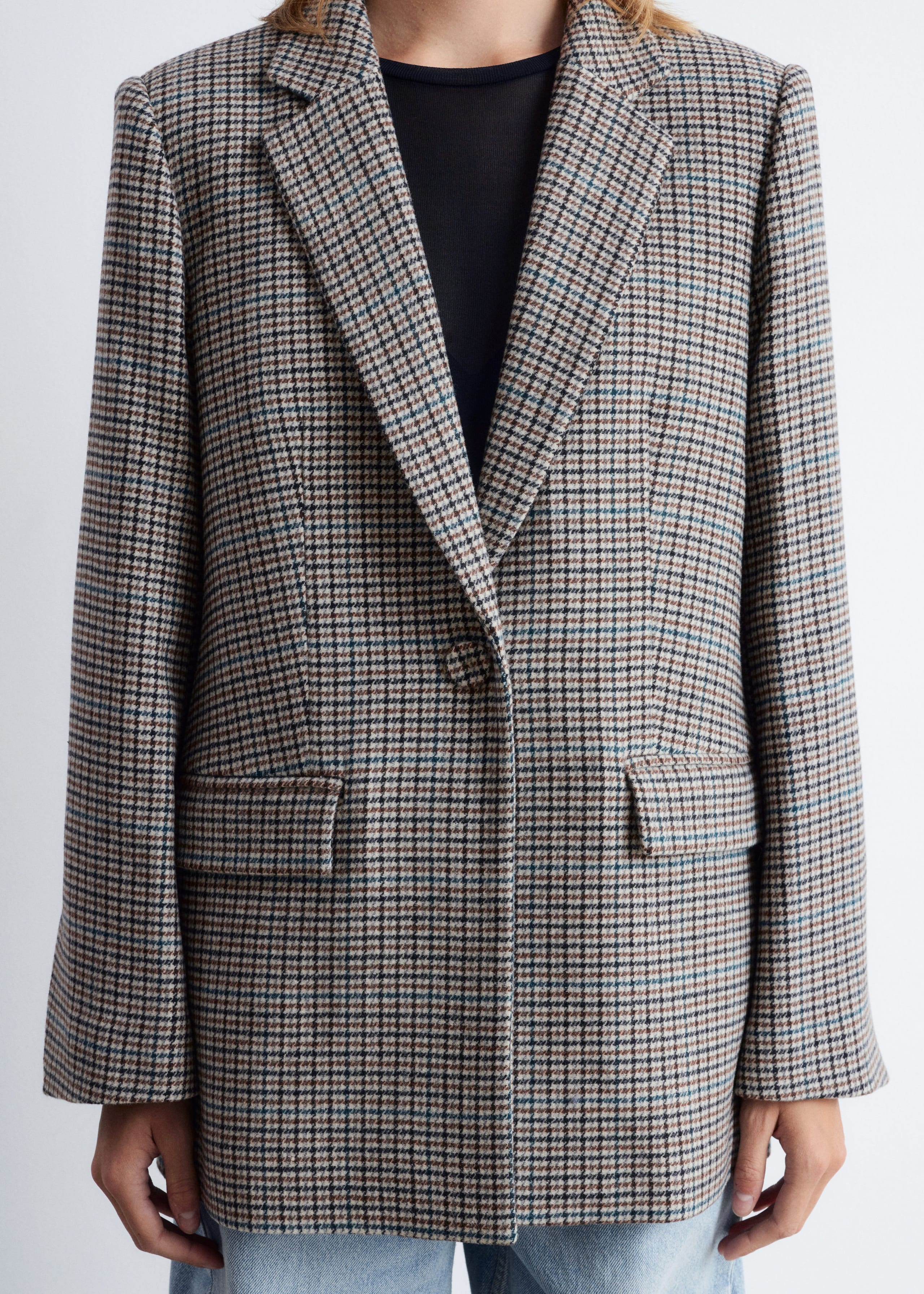 Image of Tailored Wool-Blend Blazer