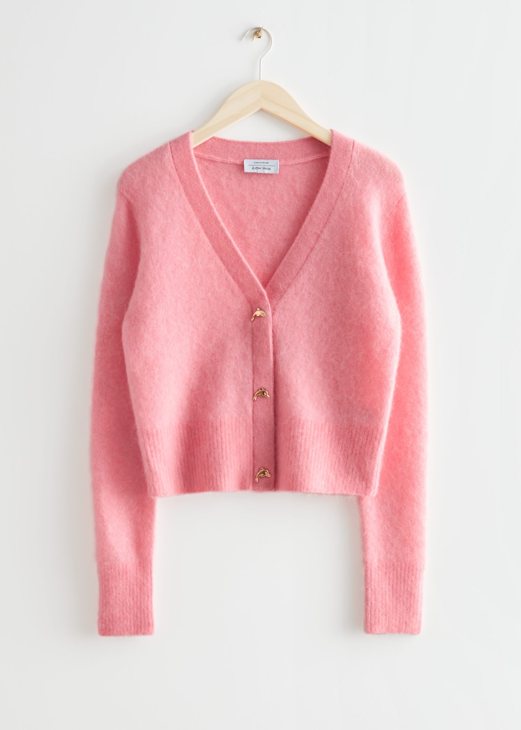 Gold Button Cardigan - Navy - Still Life