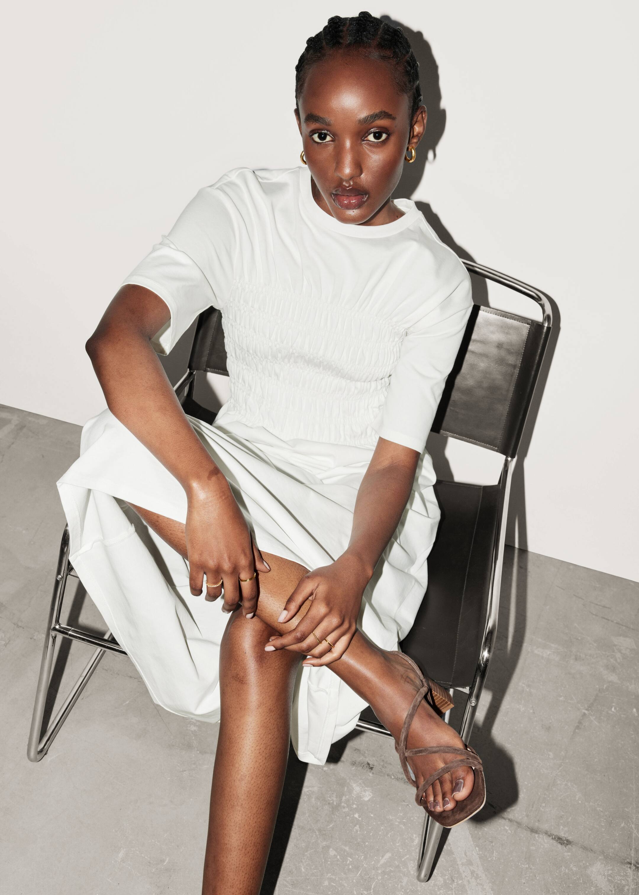 Visa större bild: Remsandaler med blockklack - Brun - DAM | H&M SE 1