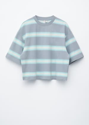 Turquoise/Grey Stripes
