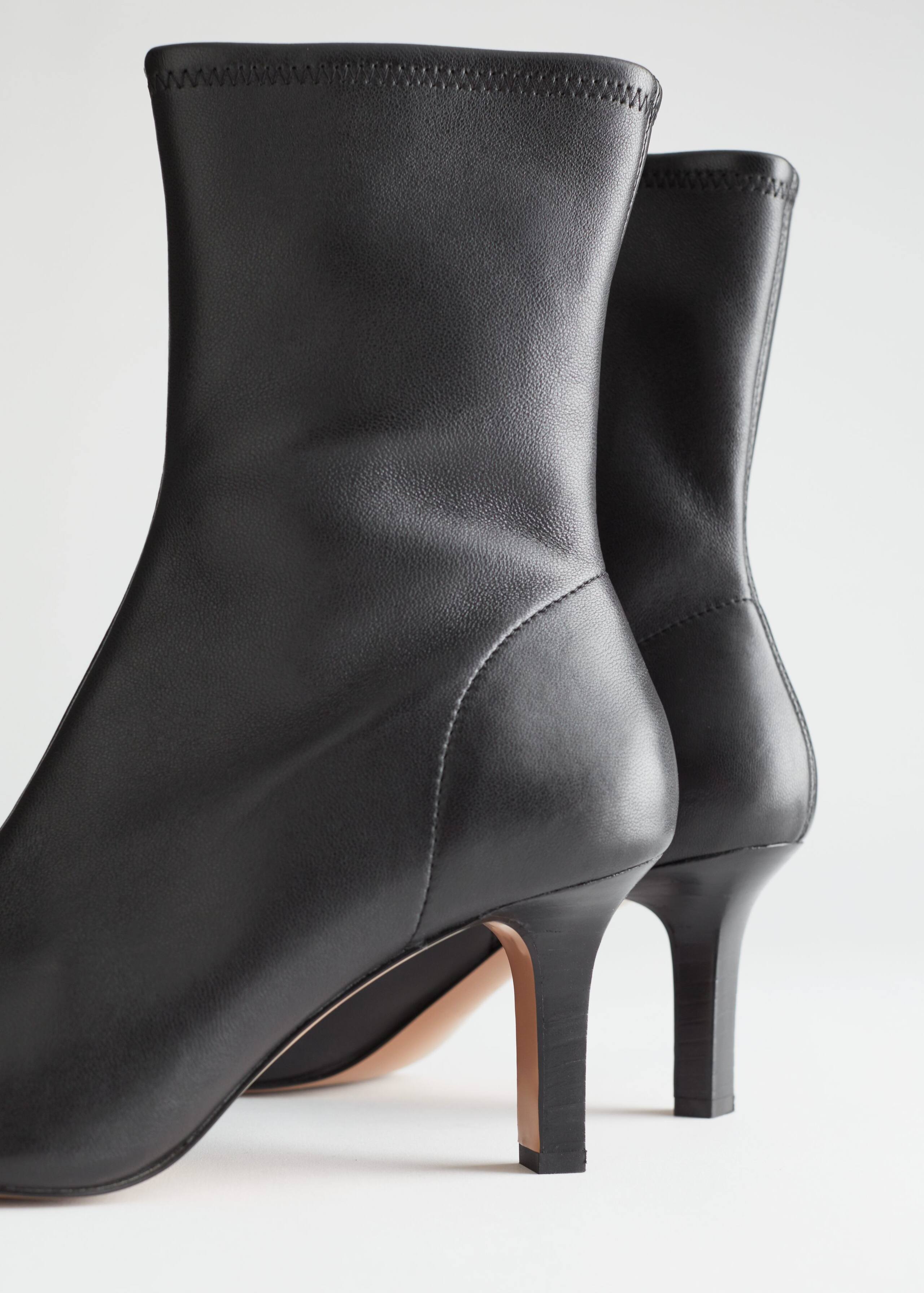 Pointed Suede Sock Boots - Beige - Still Life
