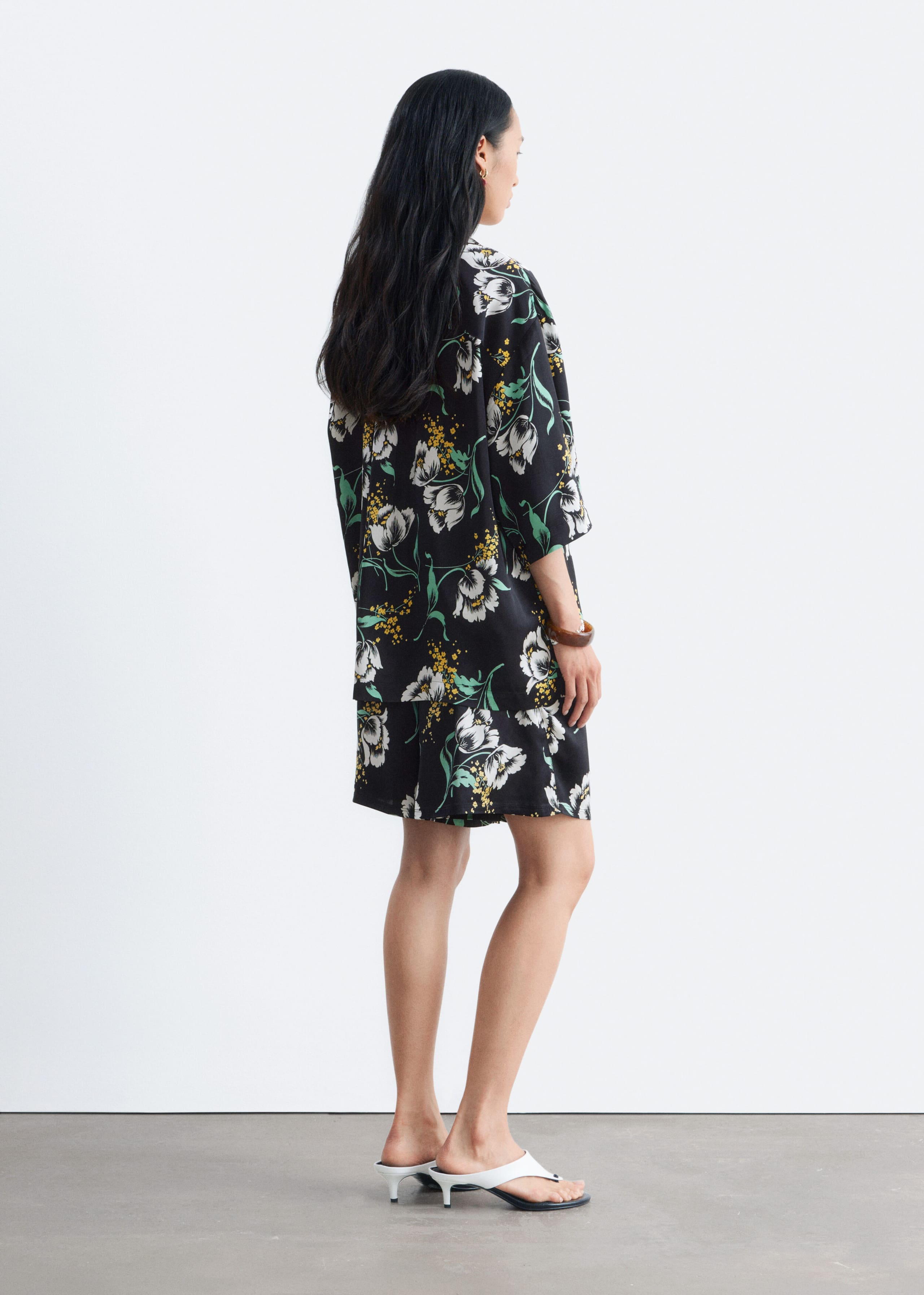 Oversized Resort Shirt - Bleu clair / Motif fleuri - Lookbook