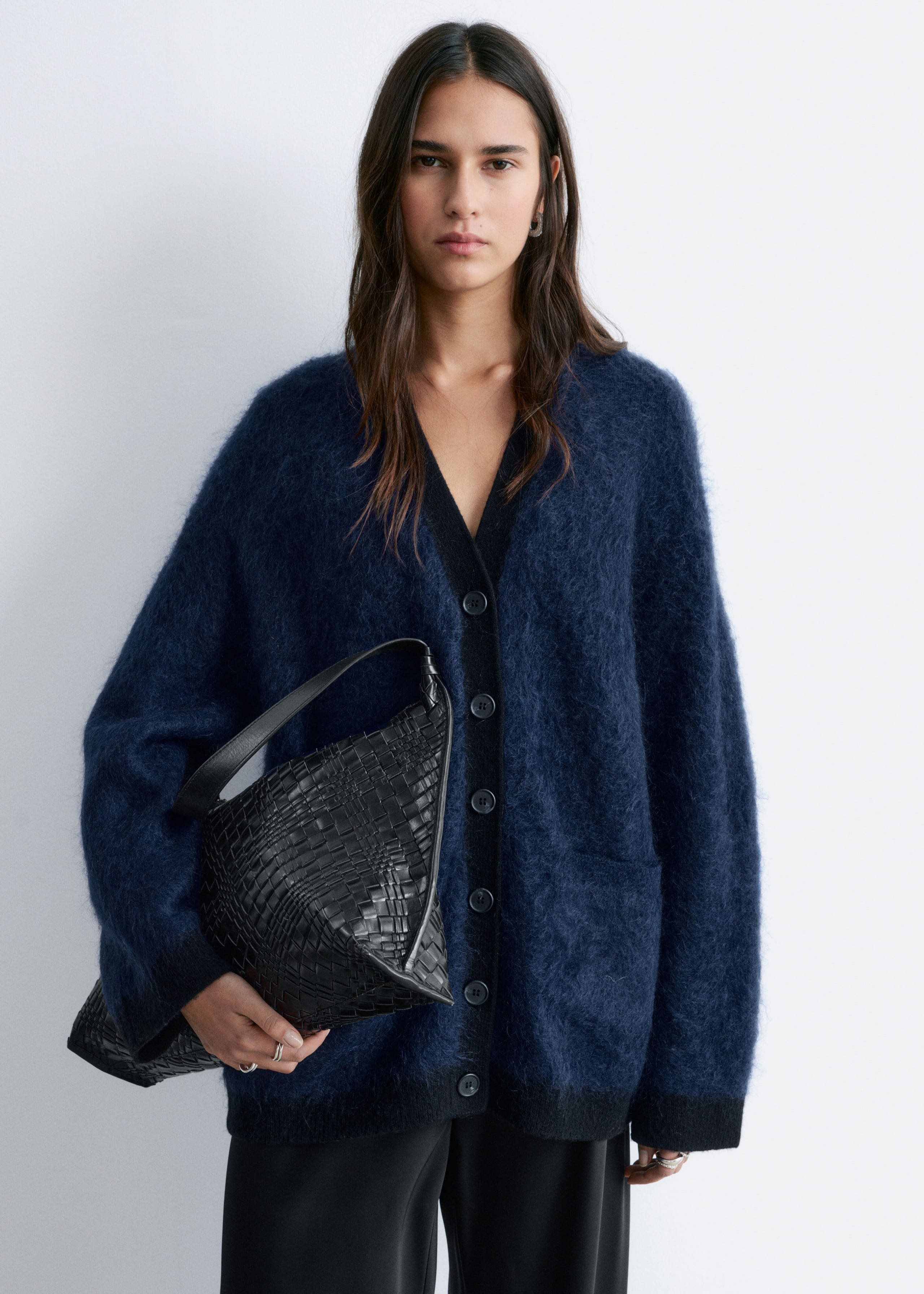 Image of Oversized Mohair-Blend Cardigan