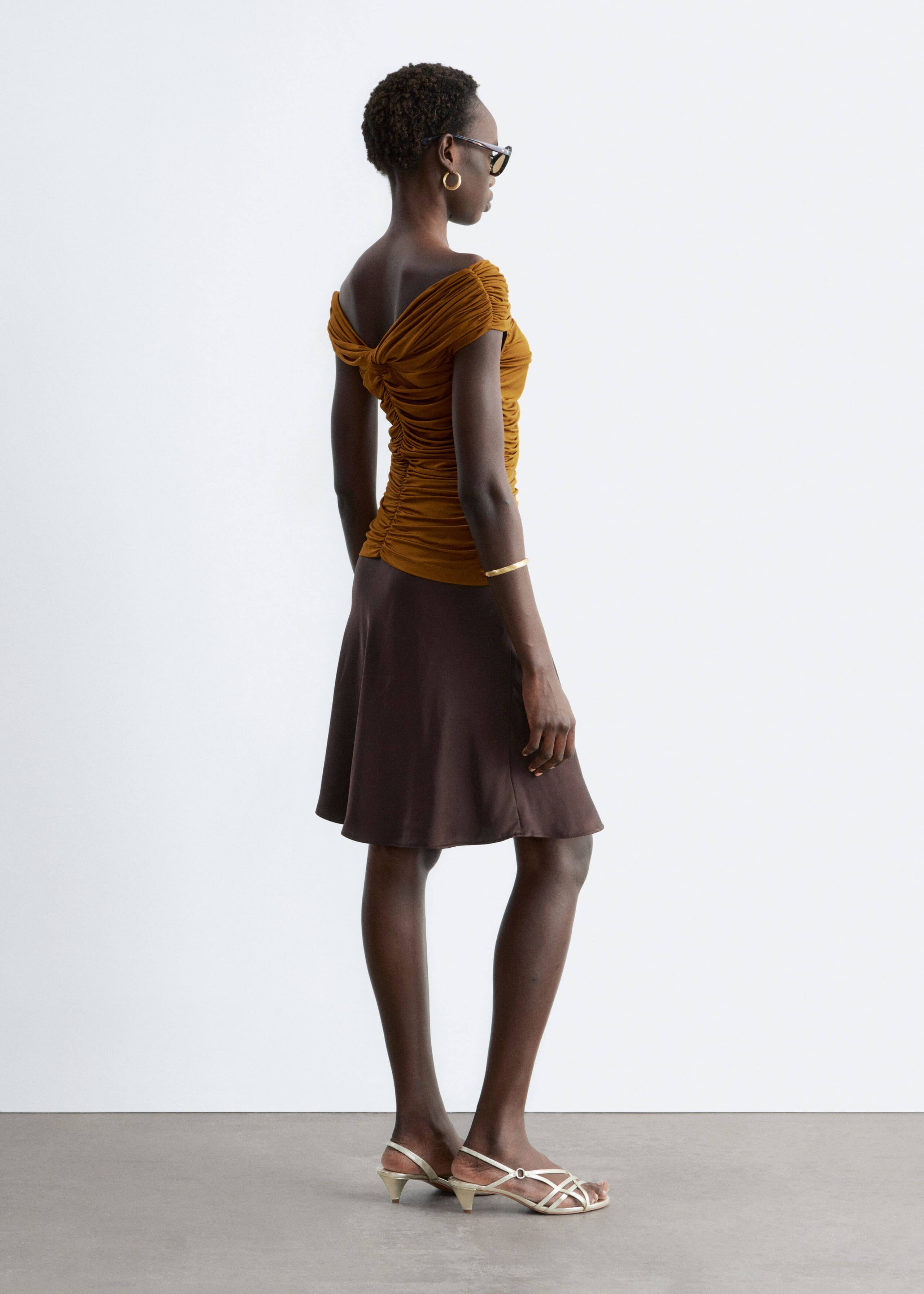 Image of Ruched Jersey Top