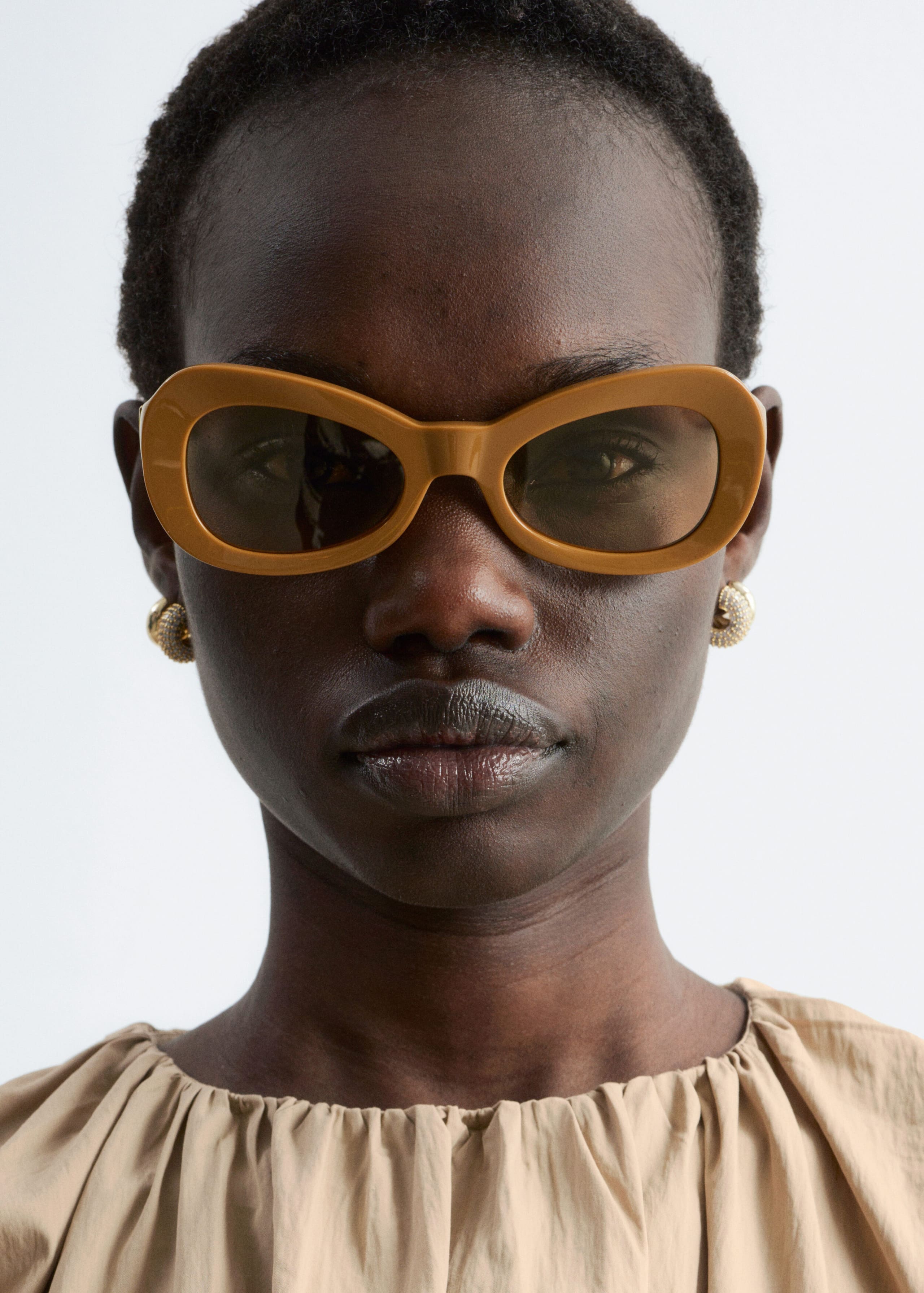 Image of Oval Cat-Eye Sunglasses