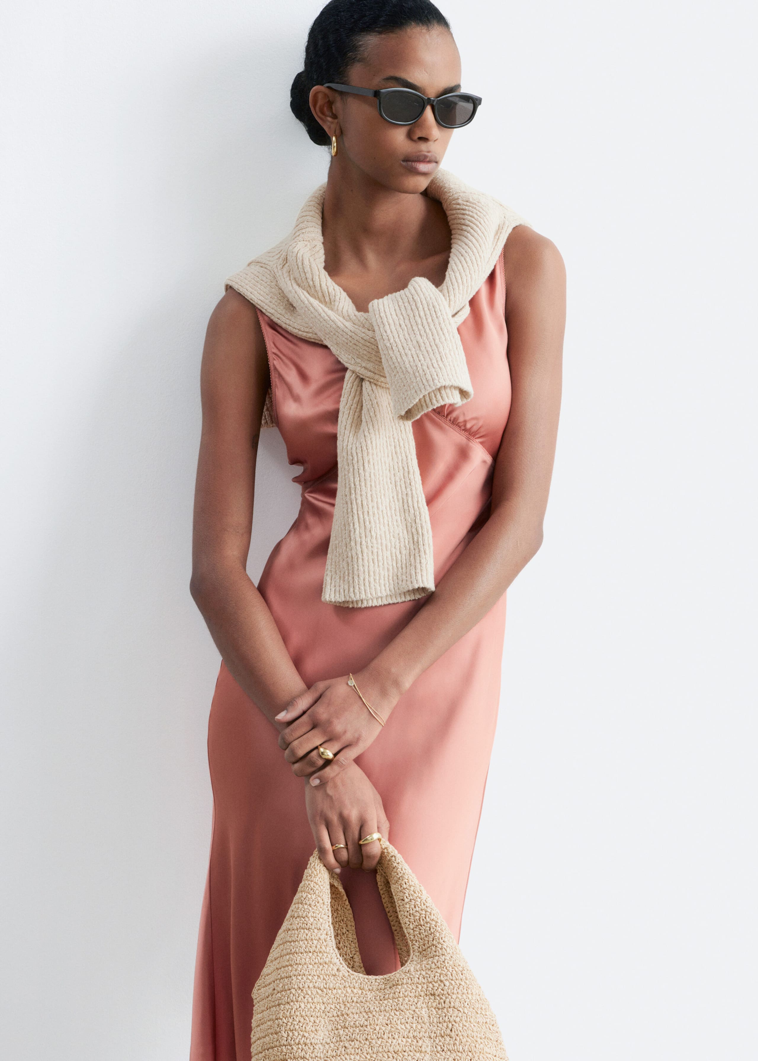 Image of V-Neck Slip Midi Dress