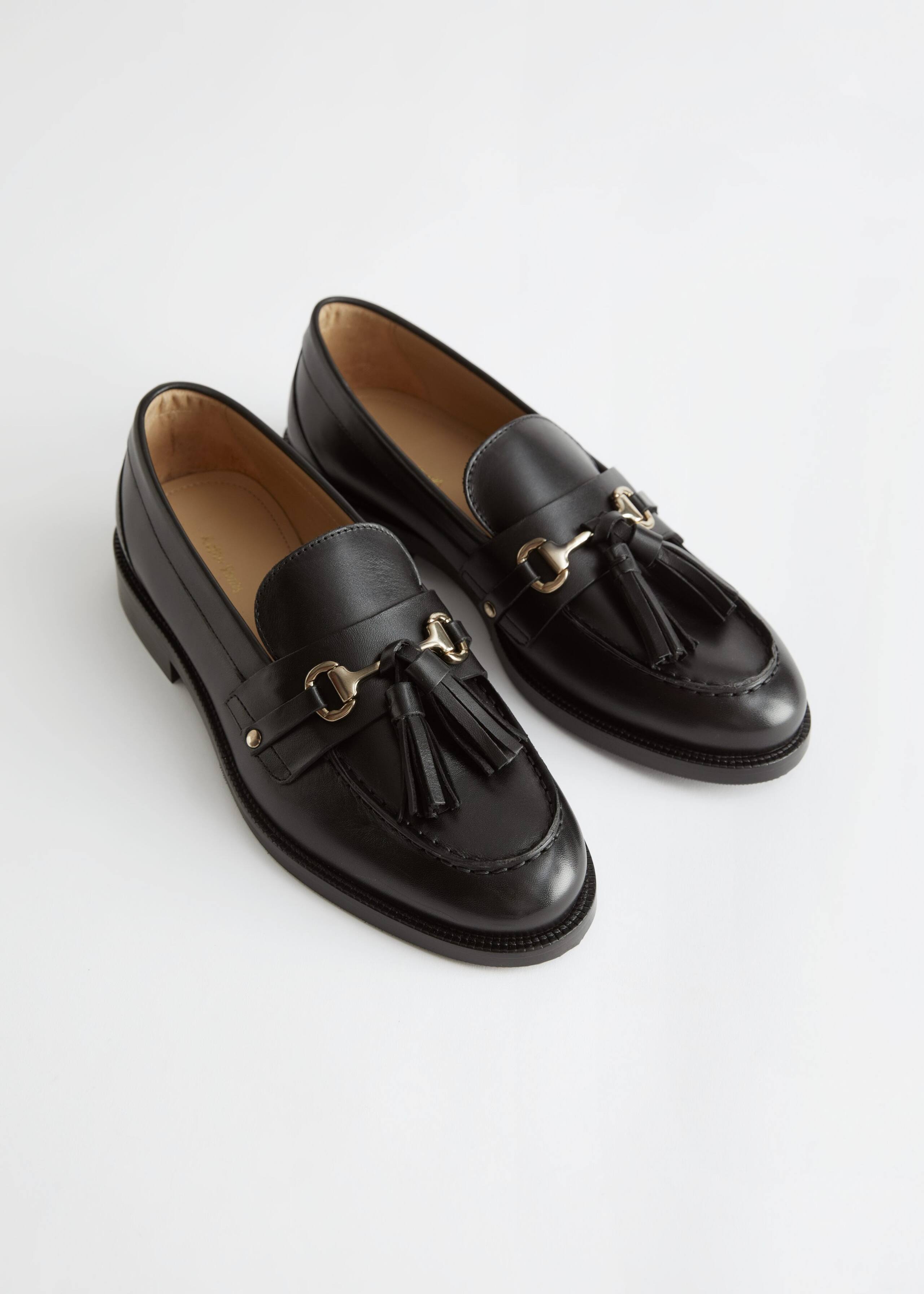 Image of Leather Tassel Loafers