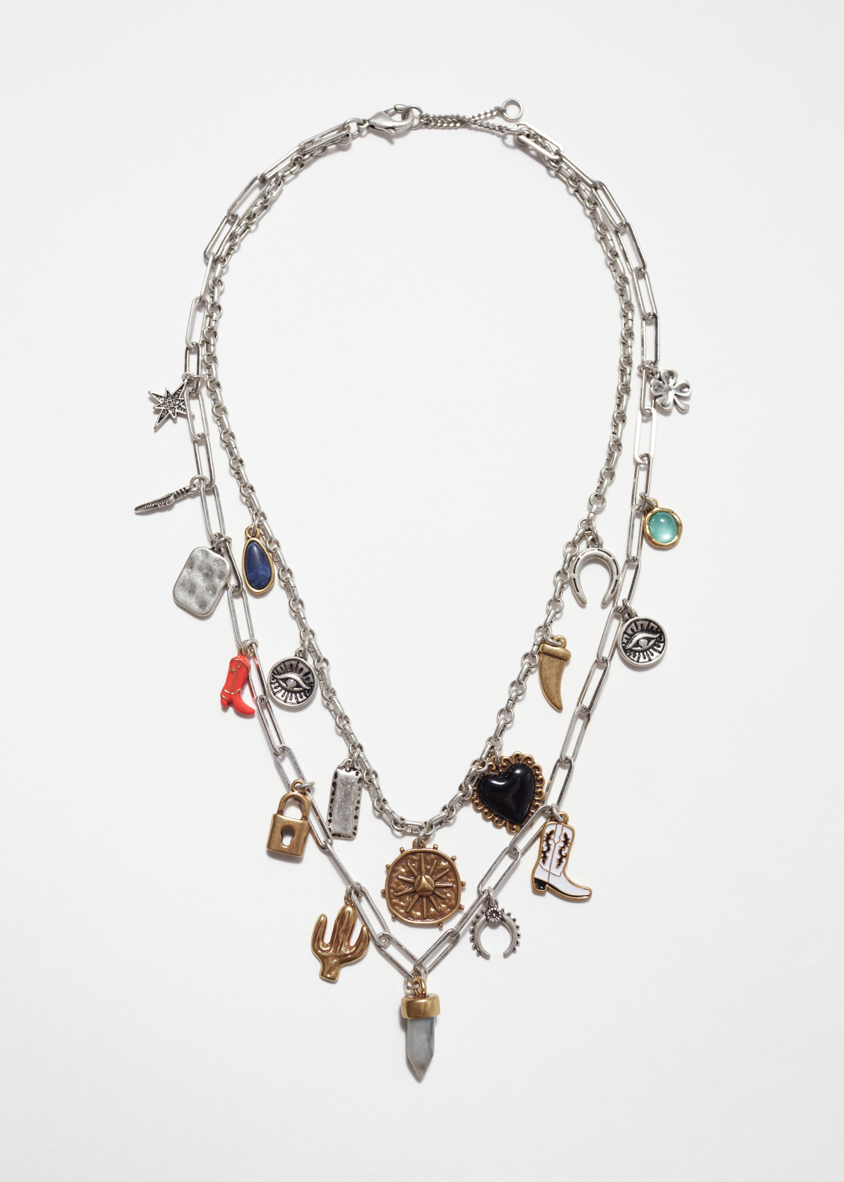 Halsketting met cowboybedel - Zilver