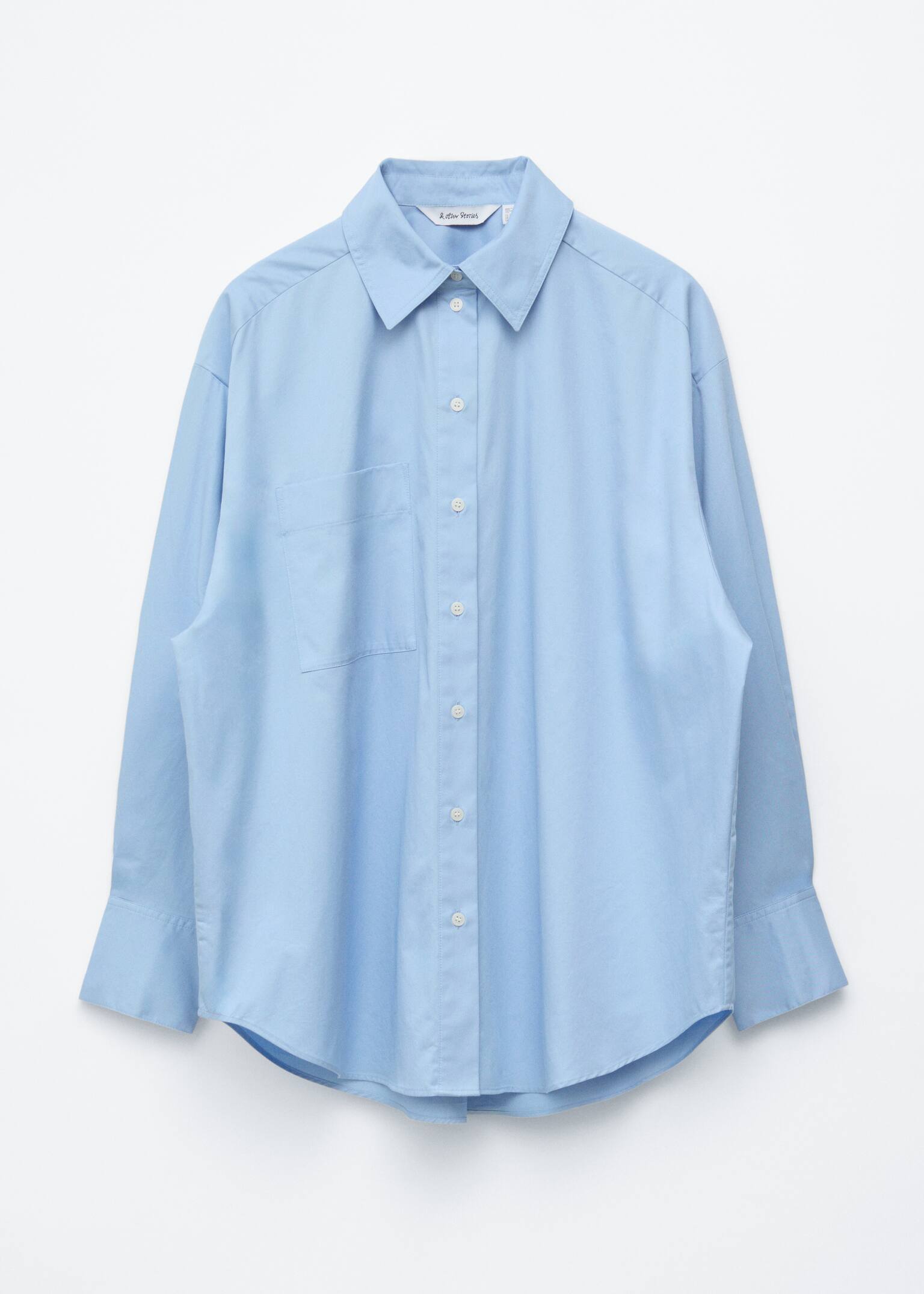 Oversized Shirt - Light Blue/White/Brown Stripes/White - 1