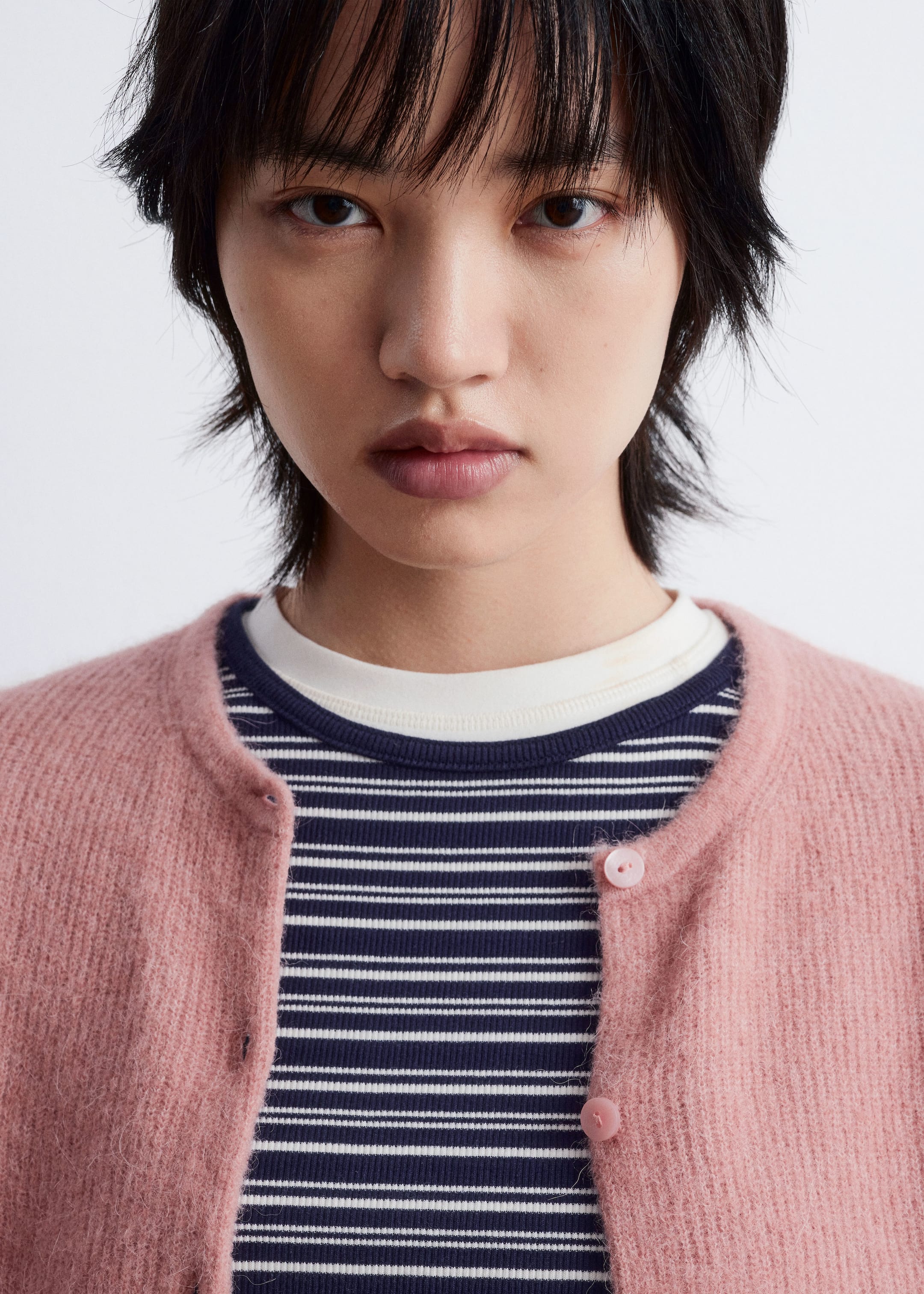 Visualizza immagine più grande: Cardigan con lavorazione a maglia in misto alpaca - Rosa polvere - DONNA | H&M IT 3