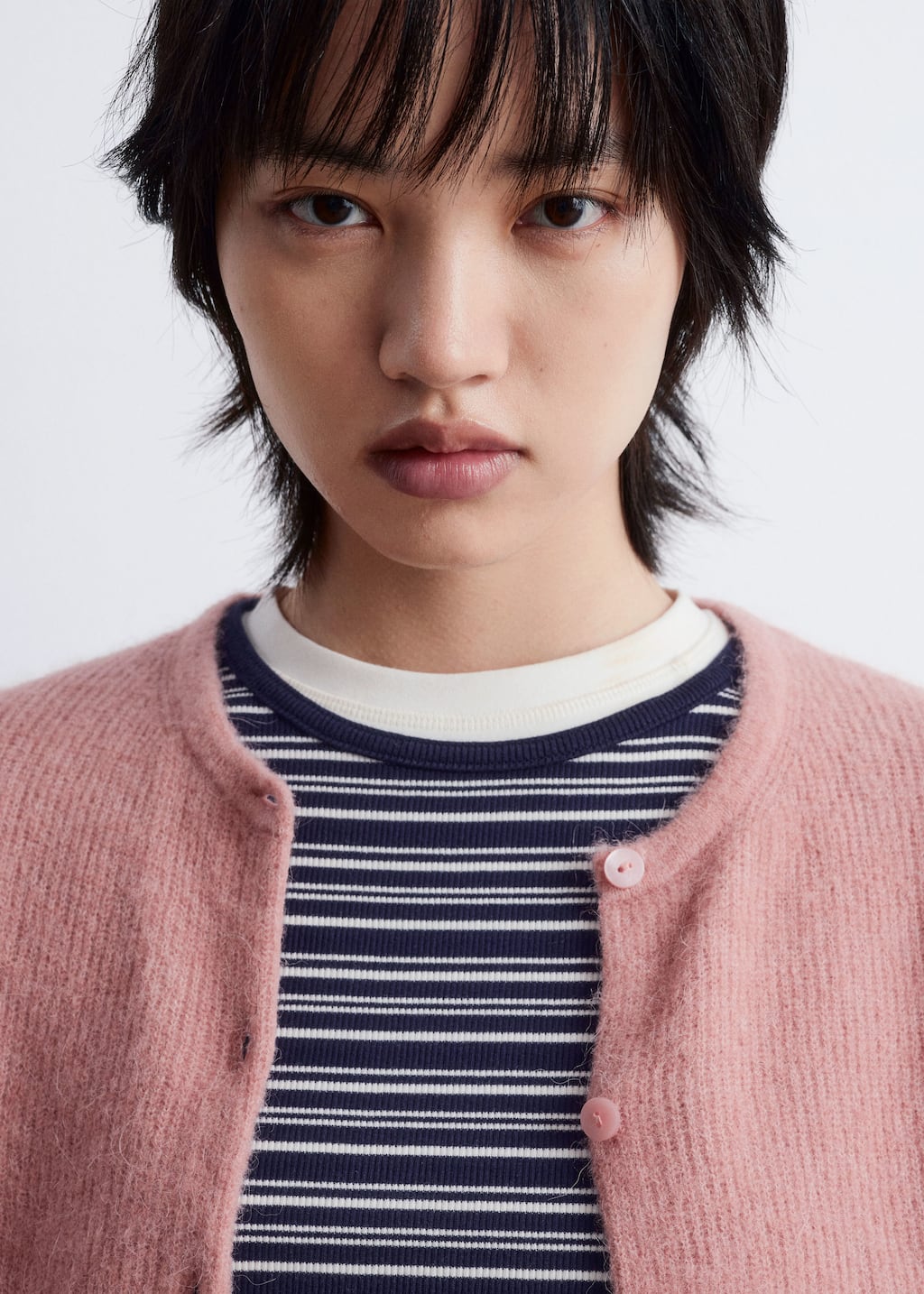 Image of Alpaca-Blend Knitted Cardigan
