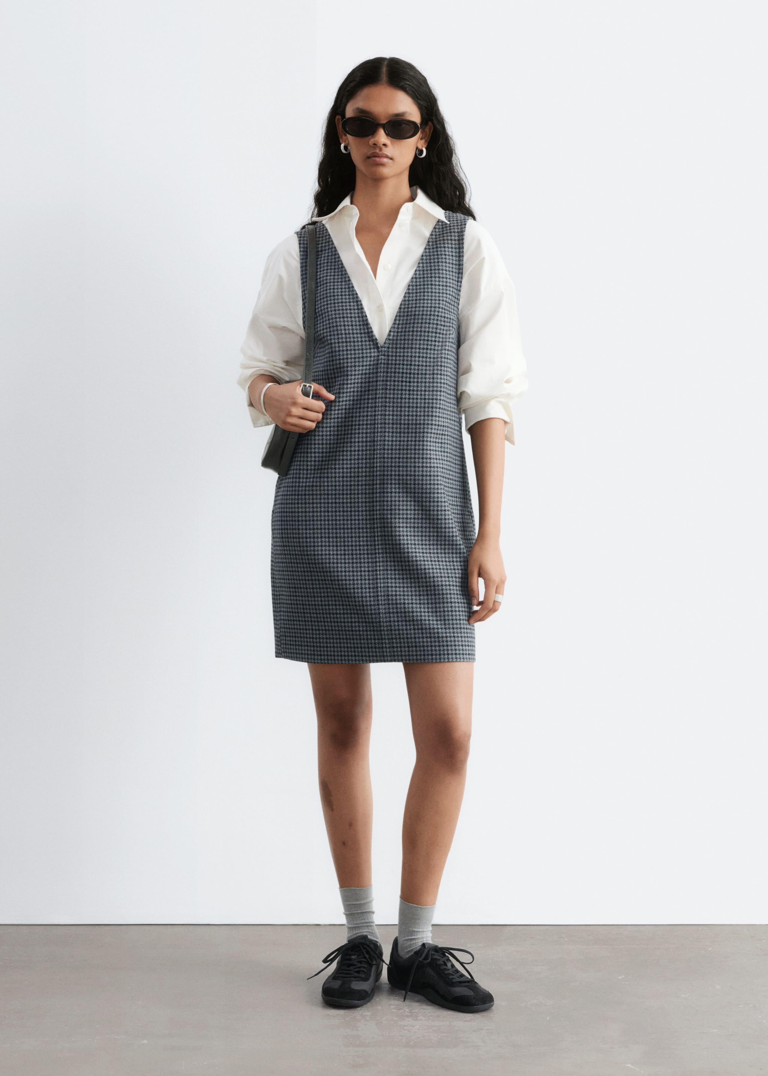 Houndstooth Dress - Grey/Checked - Still Life