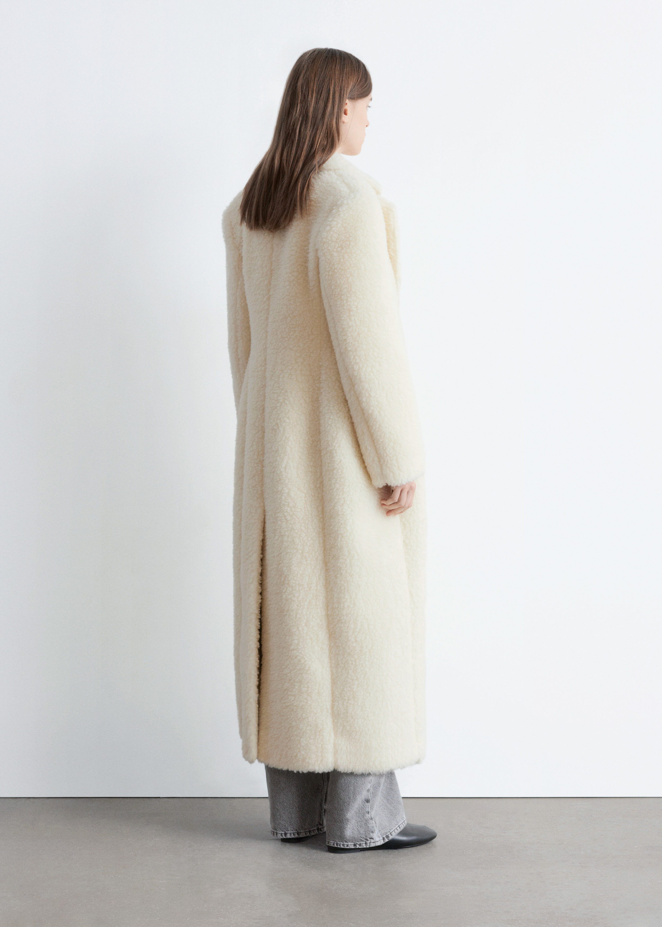 Wool Shearling Maxi Coat - White - Coats - & Other Stories GB