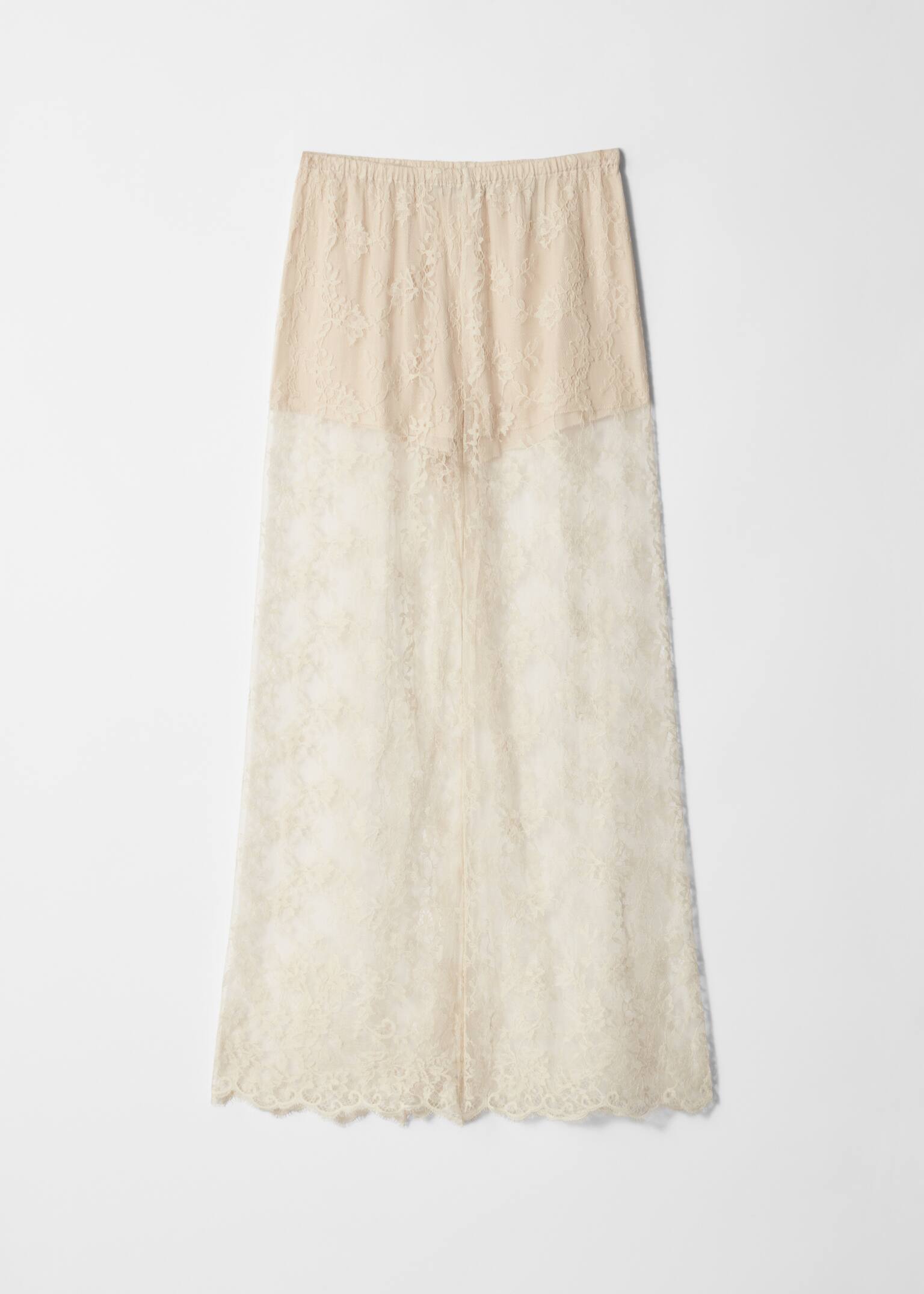 Pantaloni in pizzo - Crema - 2