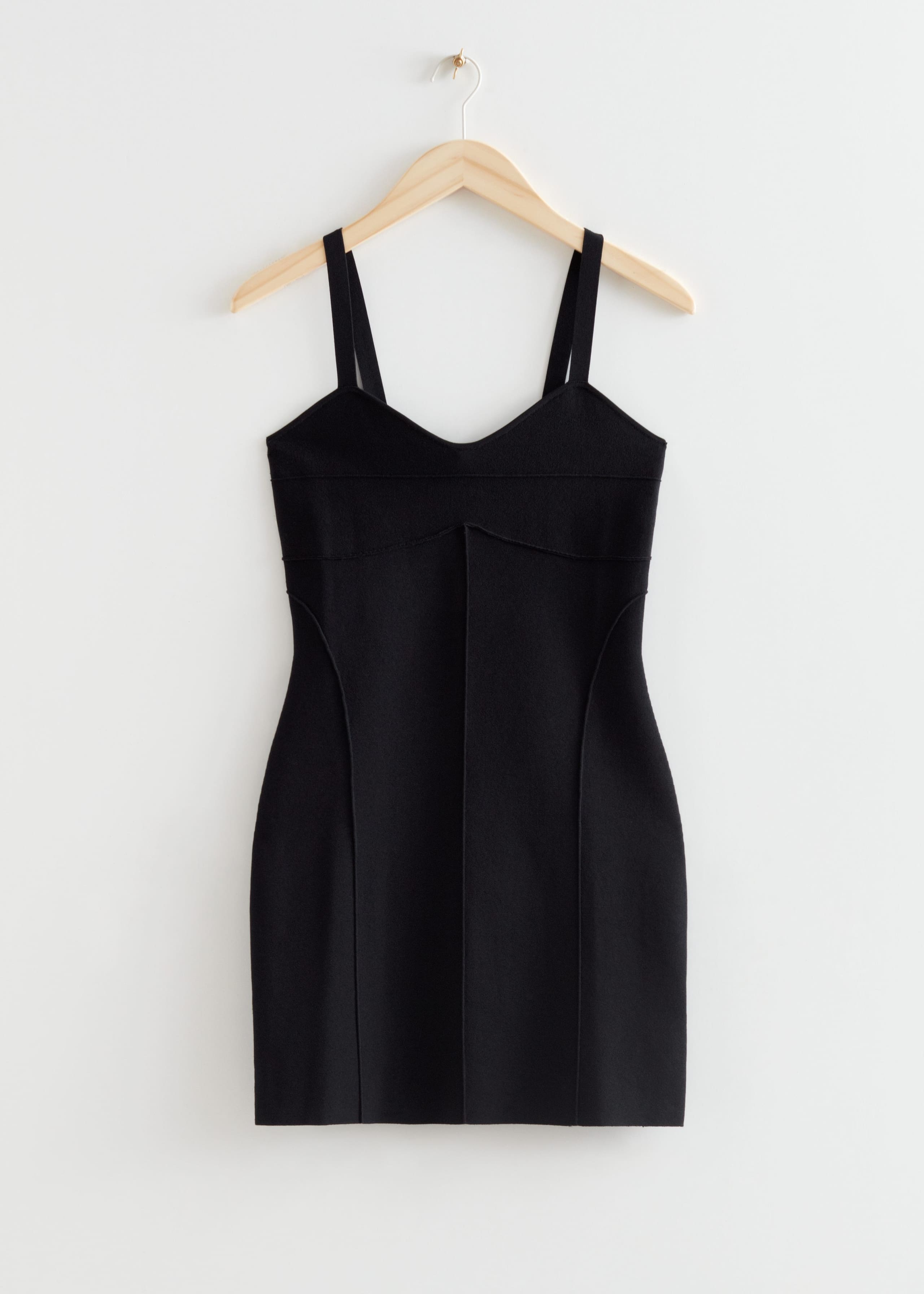 Strappy Sweetheart Neck Mini Dress - Black - Still Life