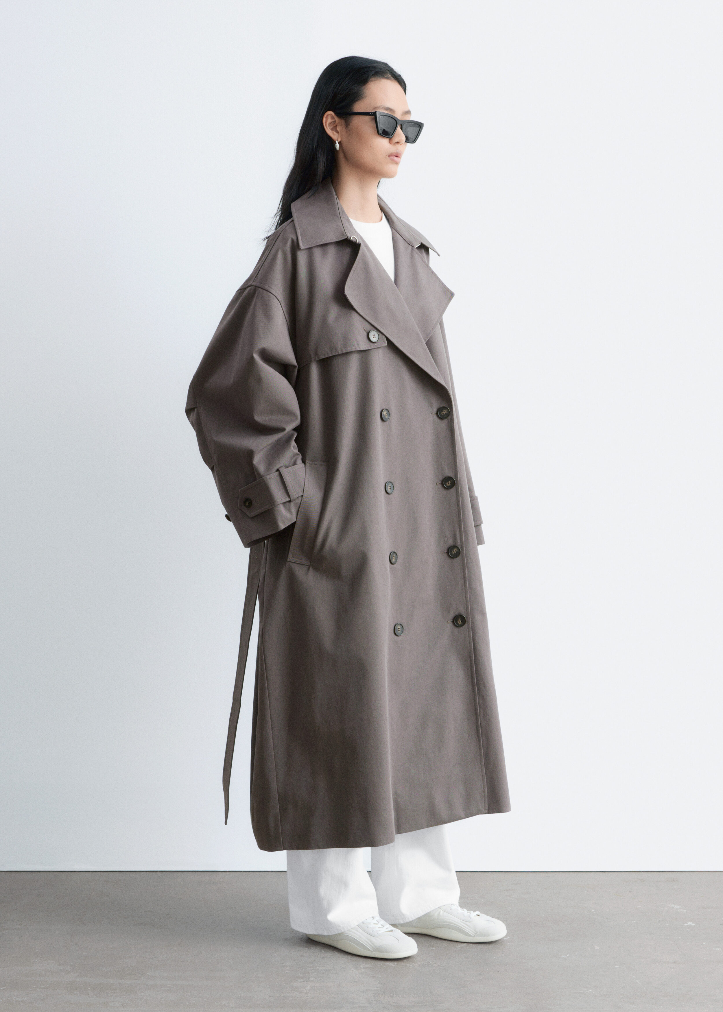 Oversized Double-Breasted Trench Coat - Beige - & Other Stories GG
