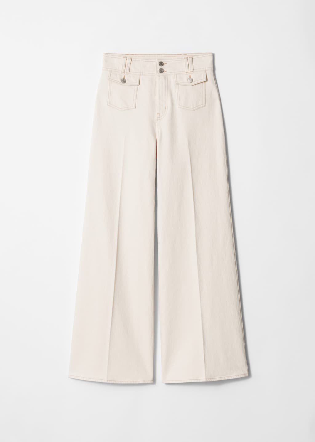 Press-Crease Flared Jeans