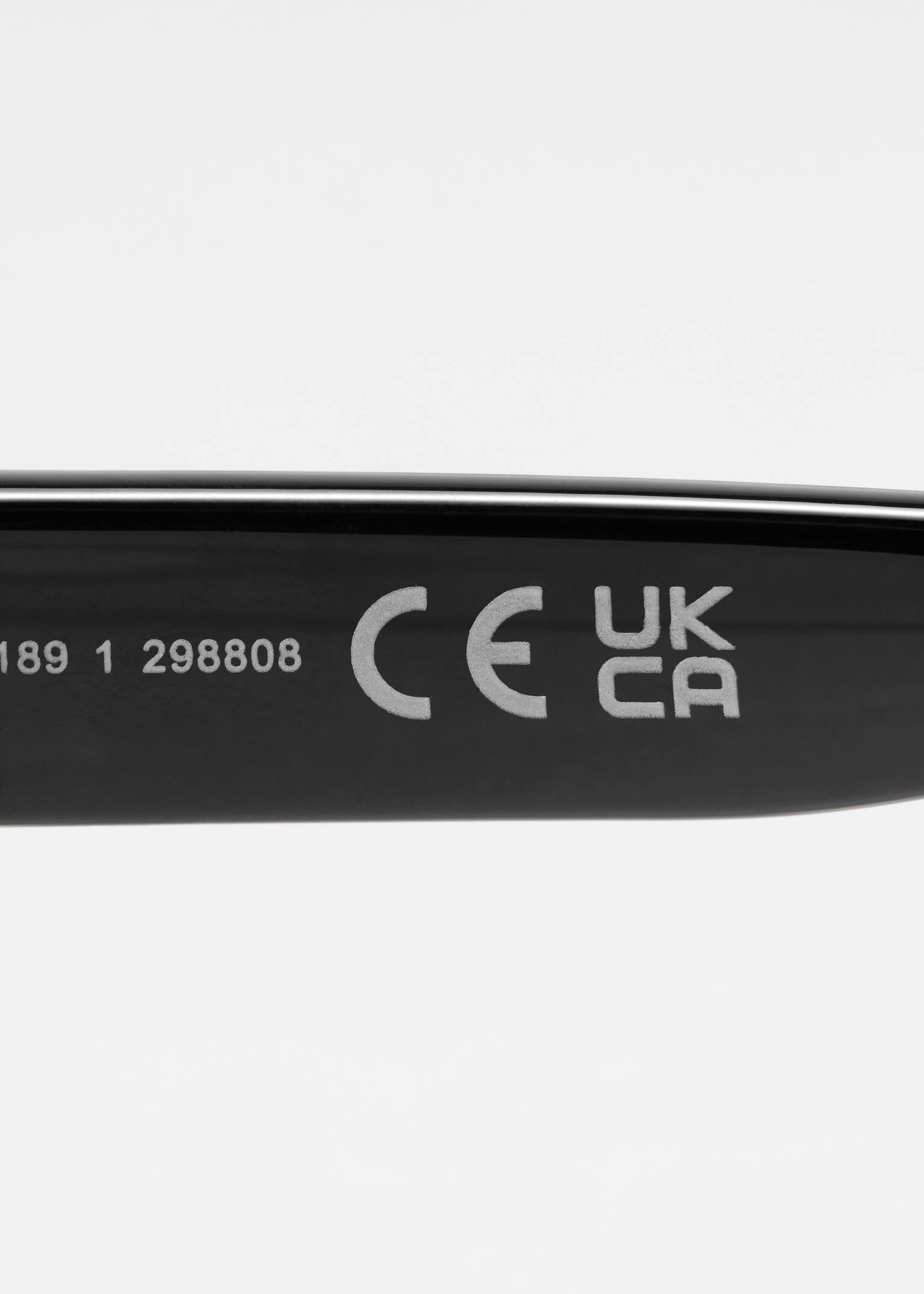 Solbriller med afrundet stel - Sort - 4