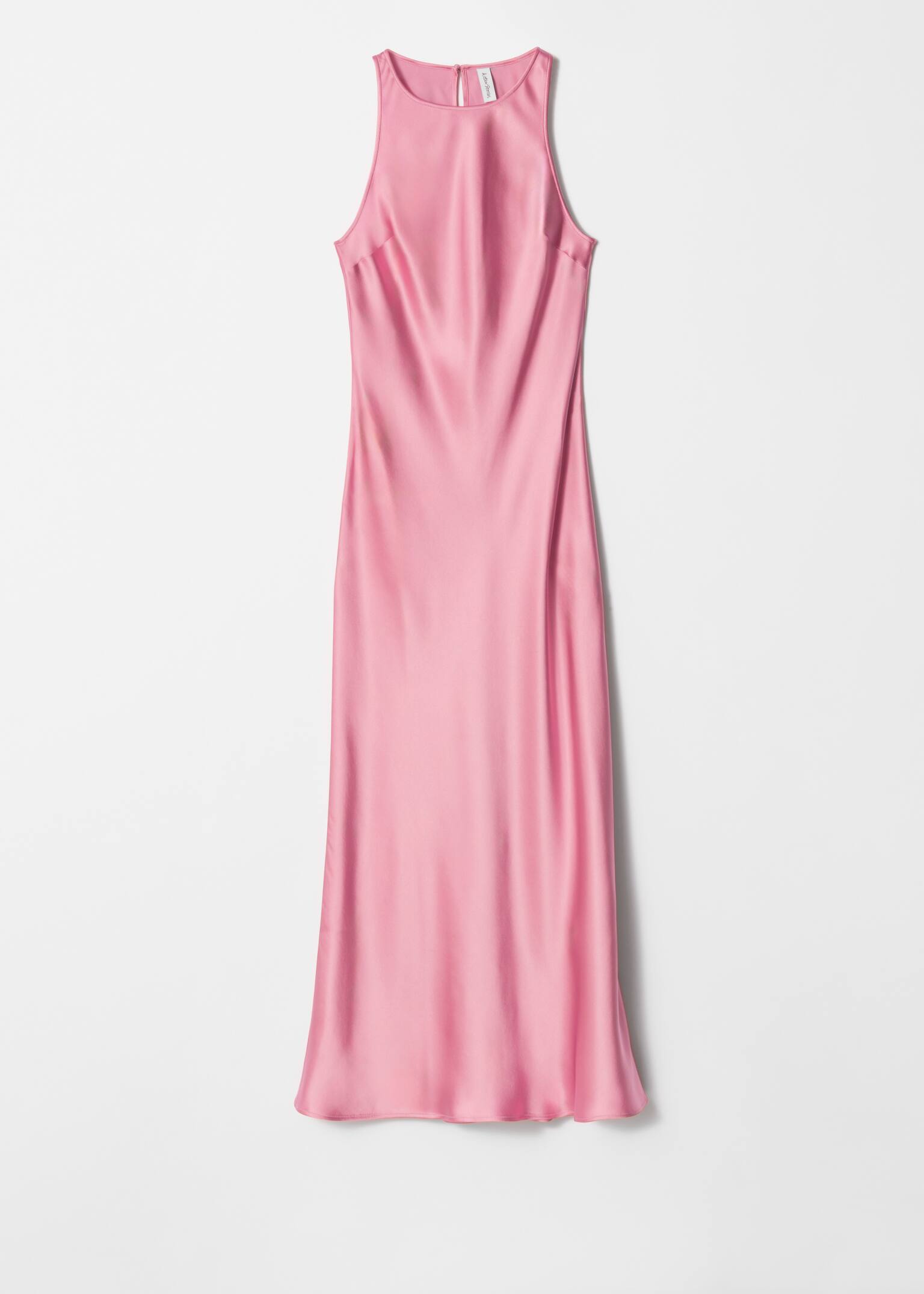 Rochie midi din satin fără mâneci - Roz/Roz închis/Negru/Galben Pastel/Maro închis/Albastru Mediu/Albastru deschis/Light Grey