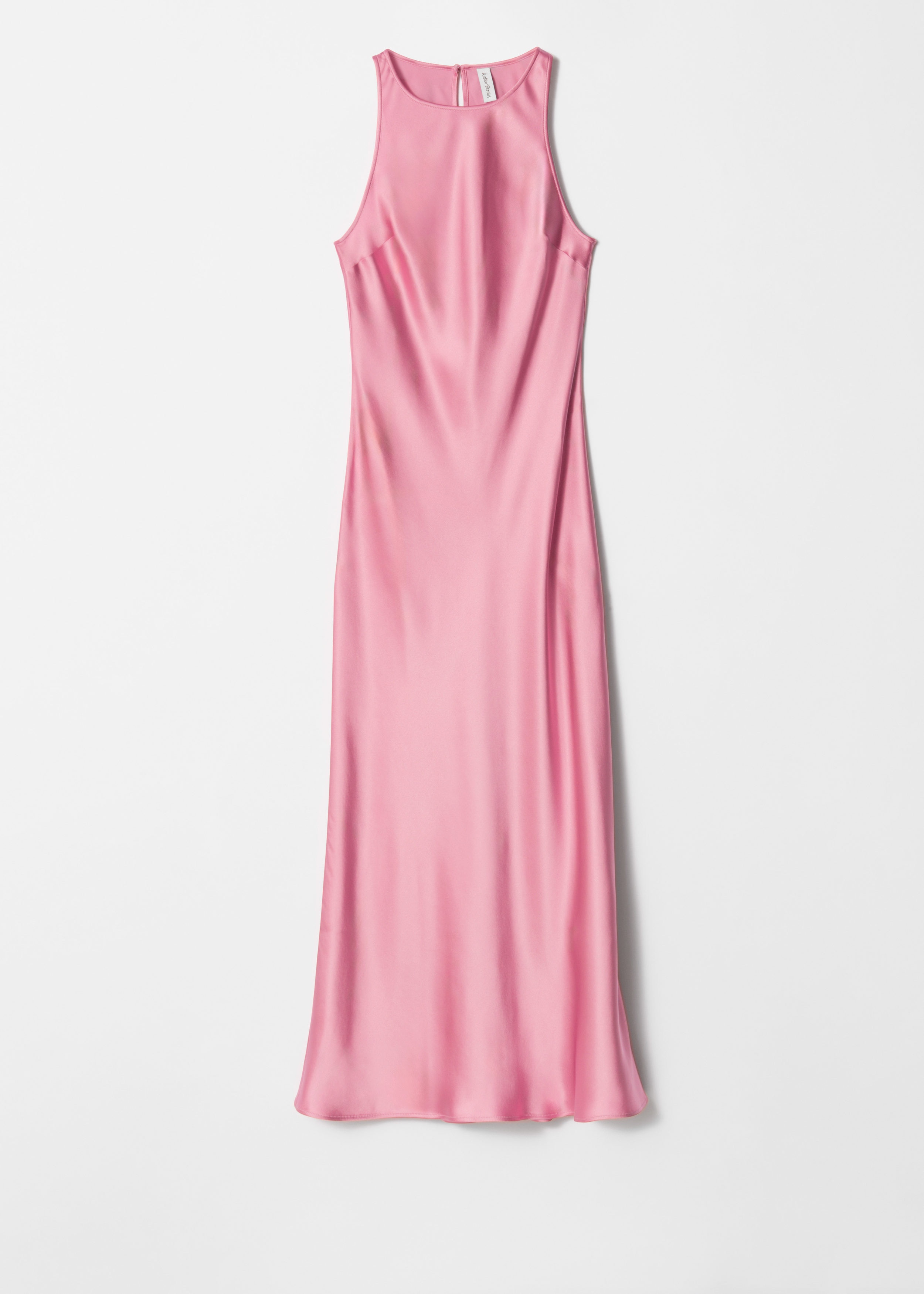 Sleeveless Satin Midi Dress