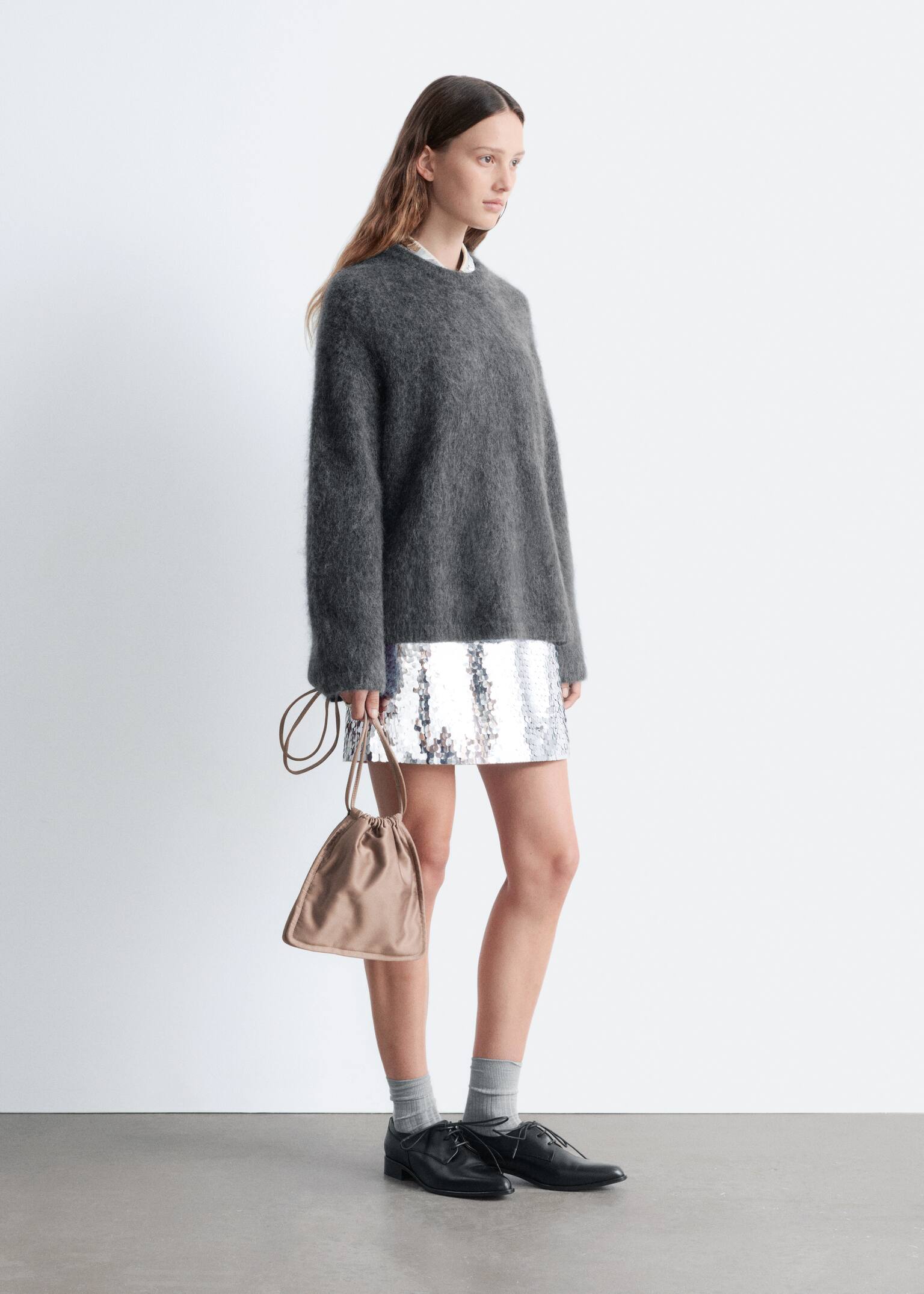 Pull en mohair mélangé - Gris foncé/Bleu foncé/Vert clair/Rouge foncé/Marron foncé/Taupe/Menthe/Beige/Beige - 3