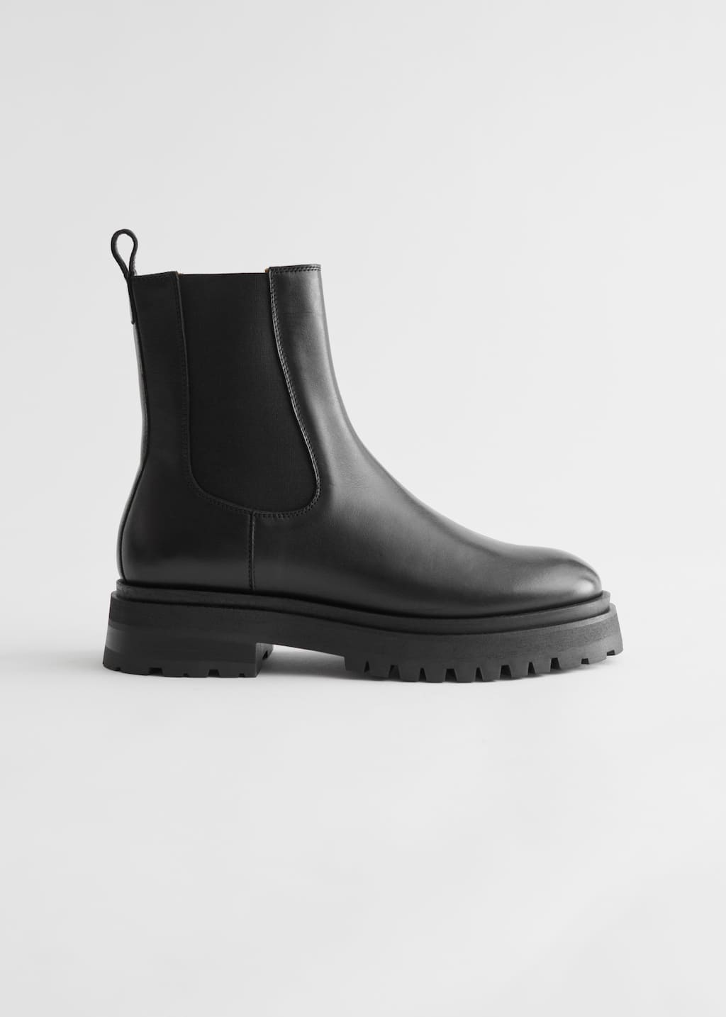 Chunky Leather Chelsea Boots - Dark Brown - Bodegón