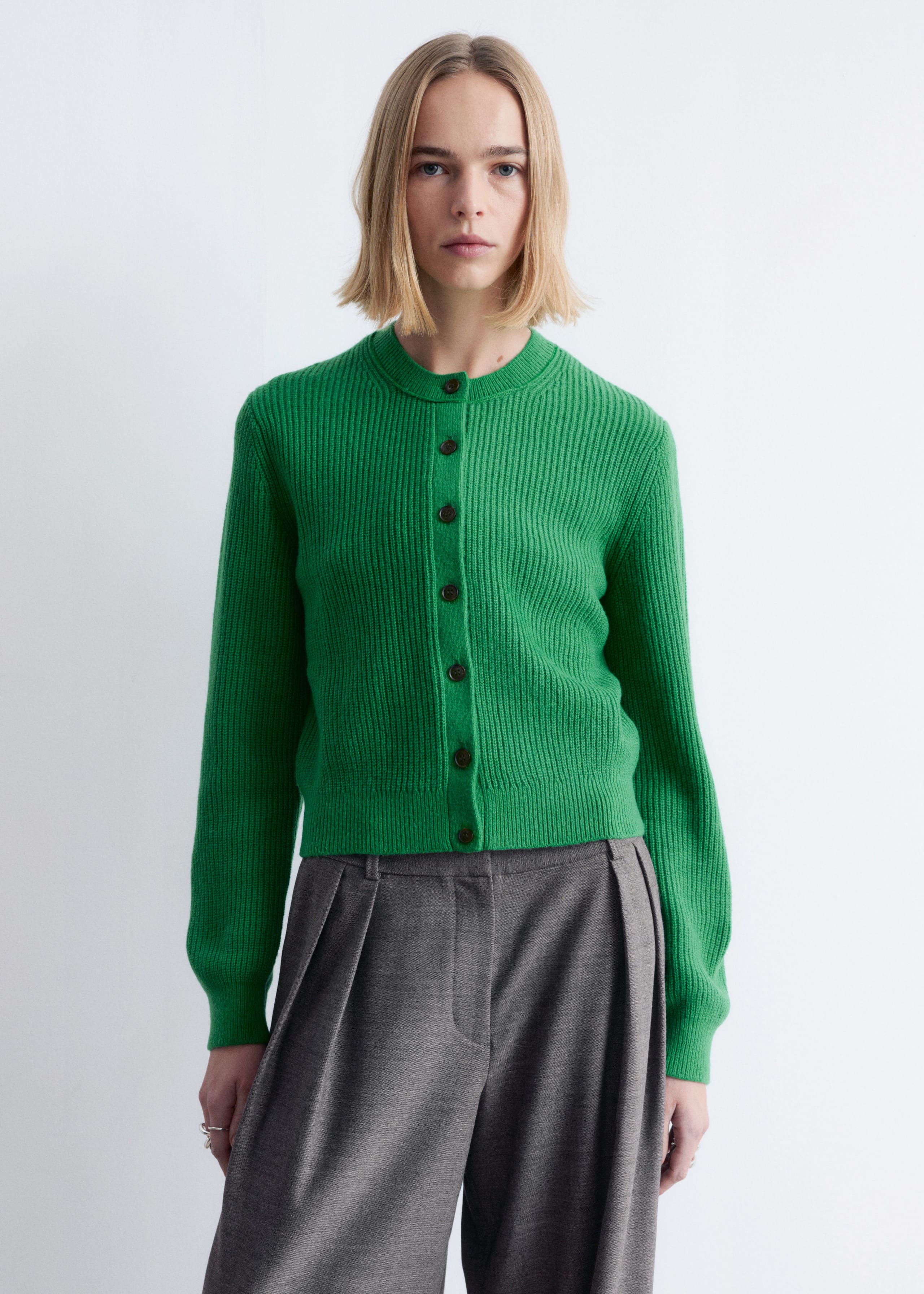 Image of Wool-Blend Cardigan