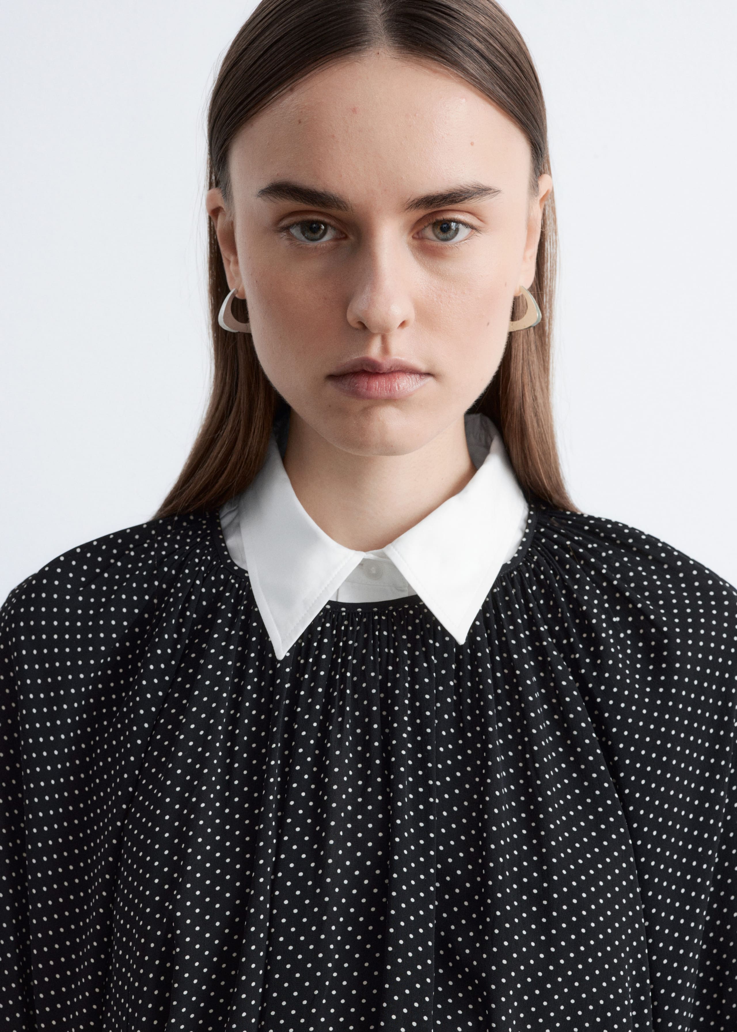 Image of Balloon-Sleeve Blouse