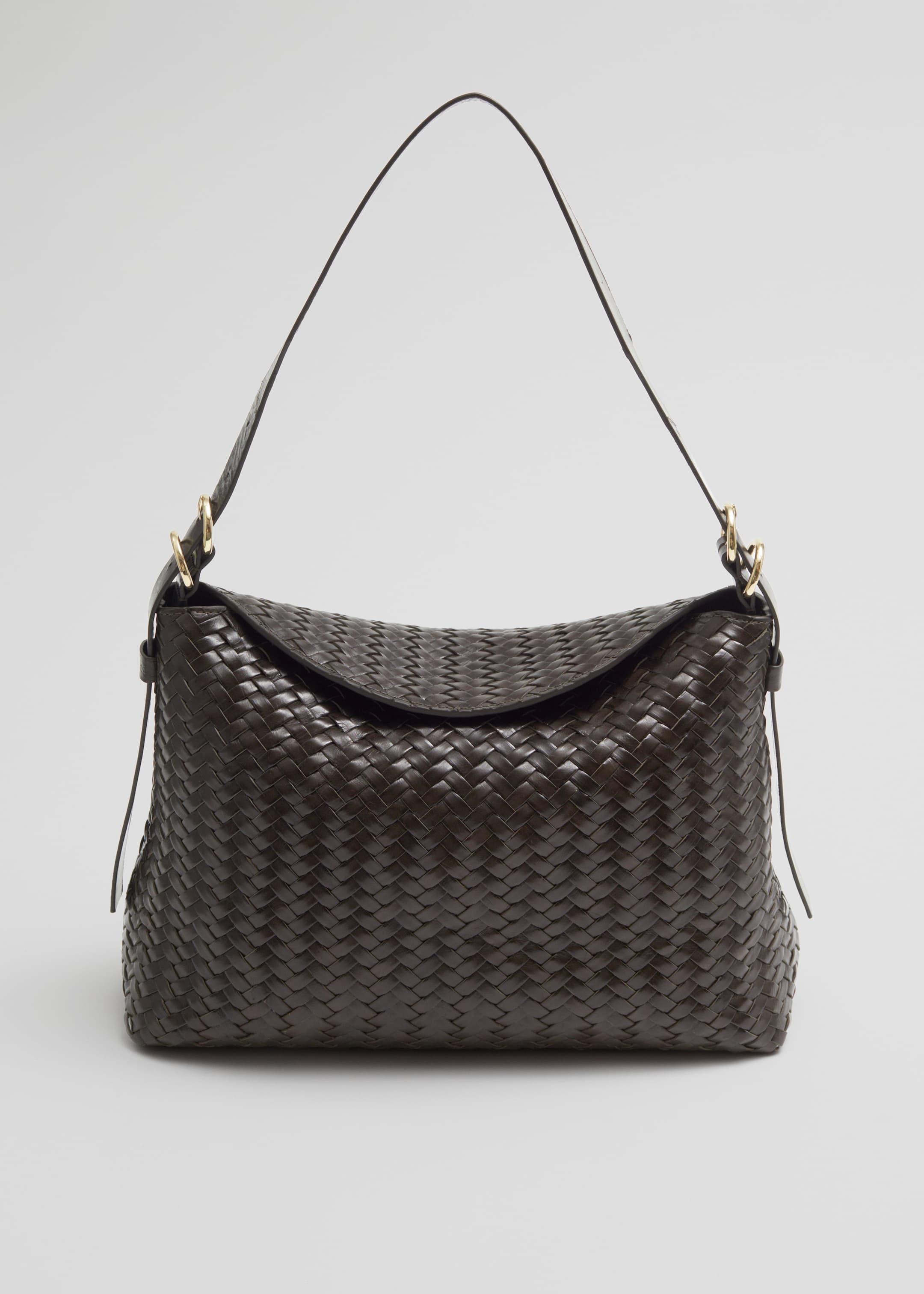 View larger image: Large Braided Shoulder Bag - Mahogany - Ladies | H&M GB 1
