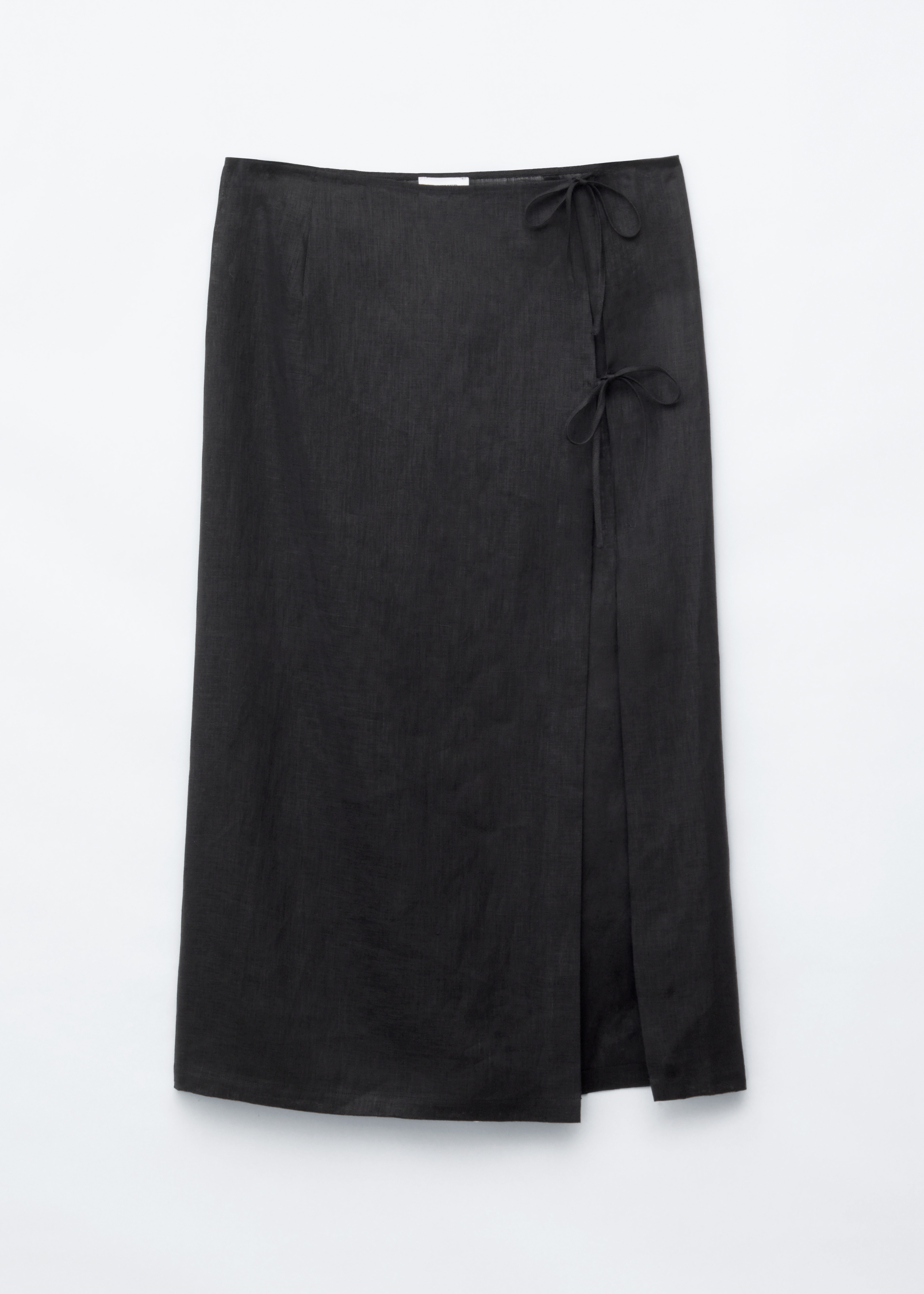 Tie-Band Linen Sarong - Black