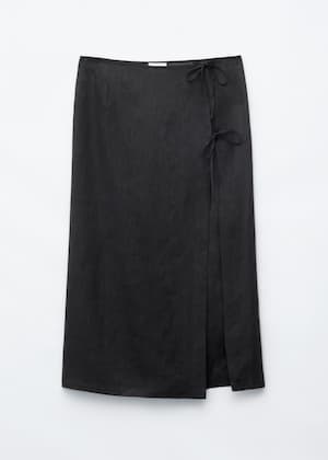 Sarong i linne med knytband