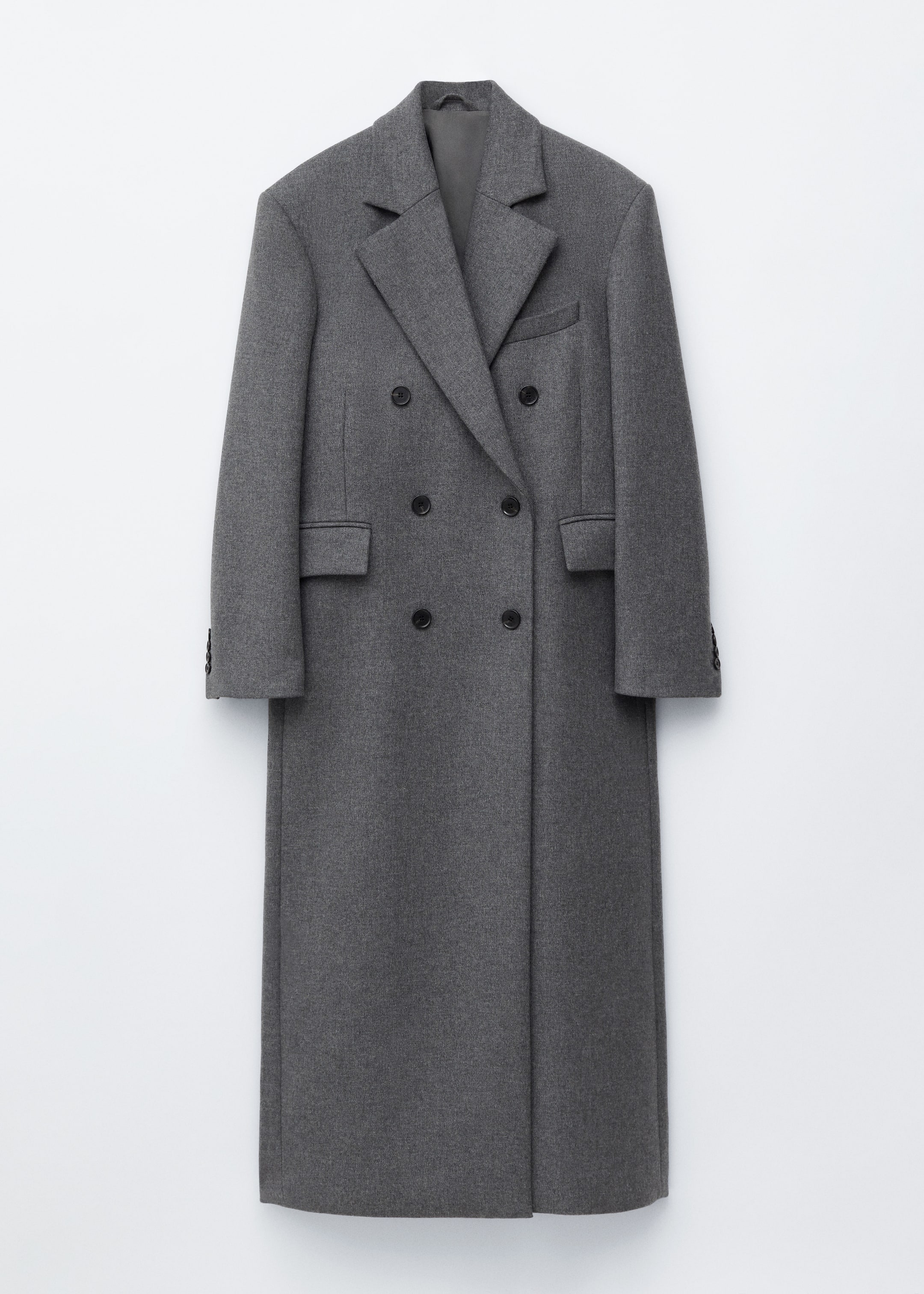 Agrandir l'image: Long Wool Coat - Gris chiné - FEMME | H&M BE 7