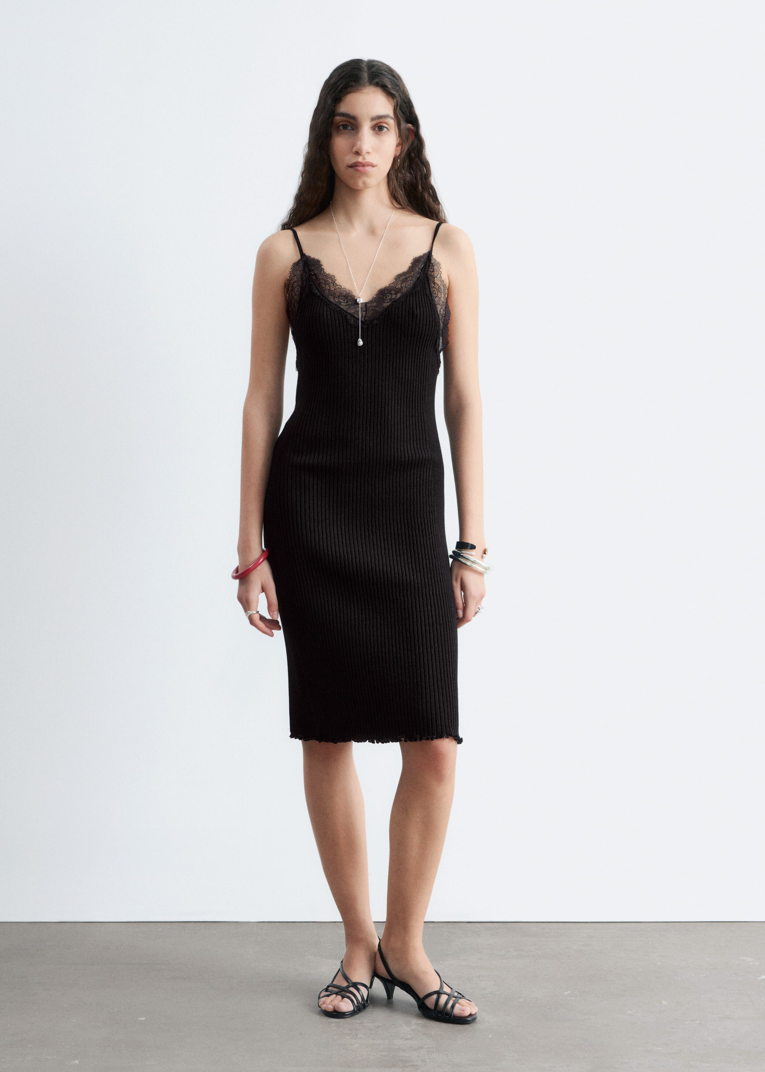 Image of Rib-Knit Camisole Mini Dress