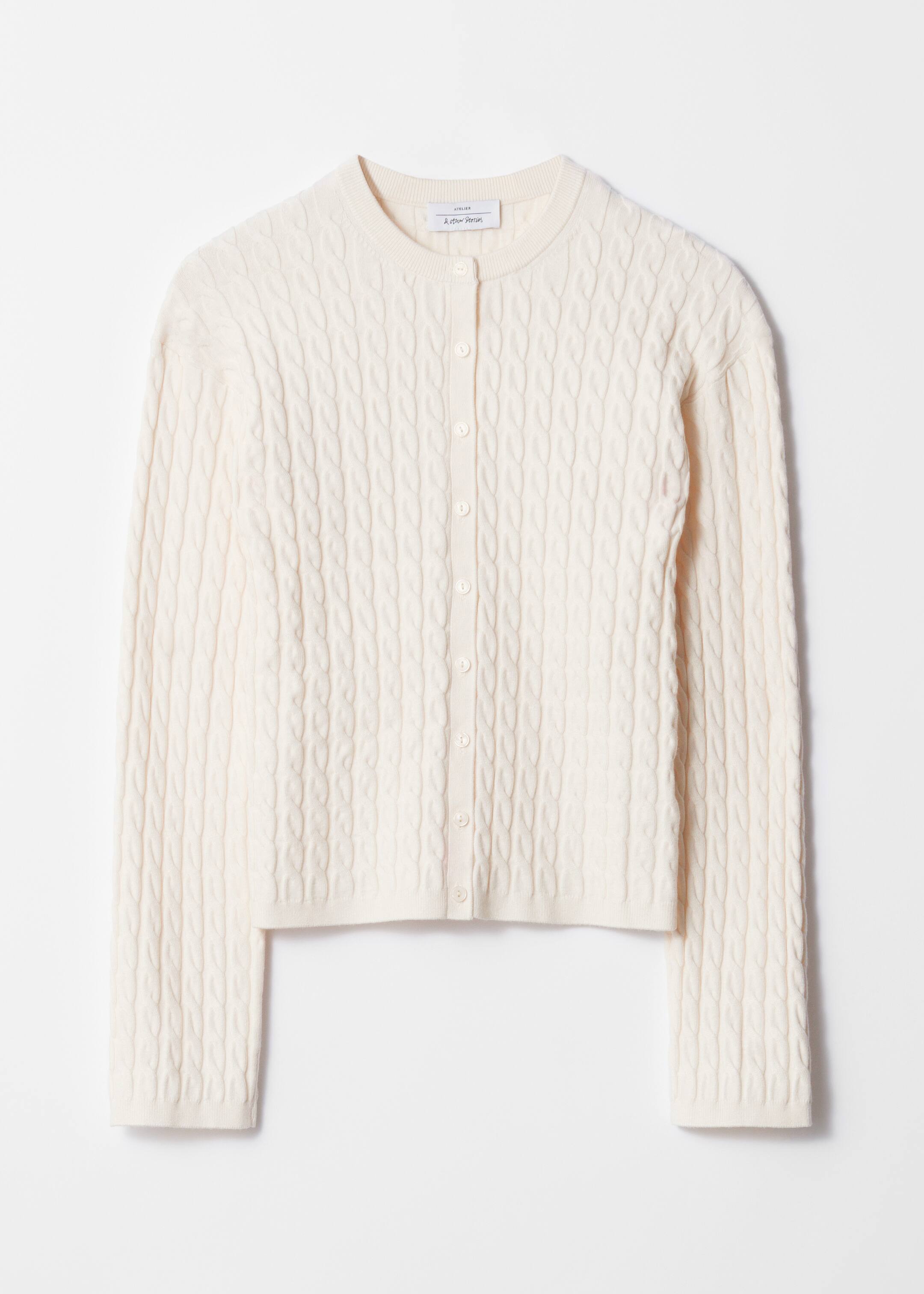 Grotere afbeelding bekijken: Kabelgebreid vest - Wit - DAMES | H&M NL 1