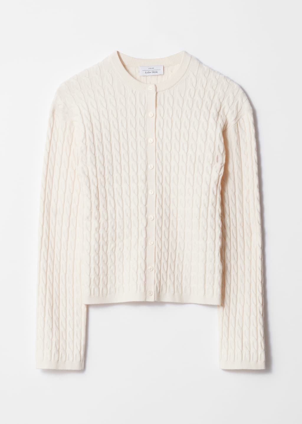 Image of Cardigan de punto trenzado