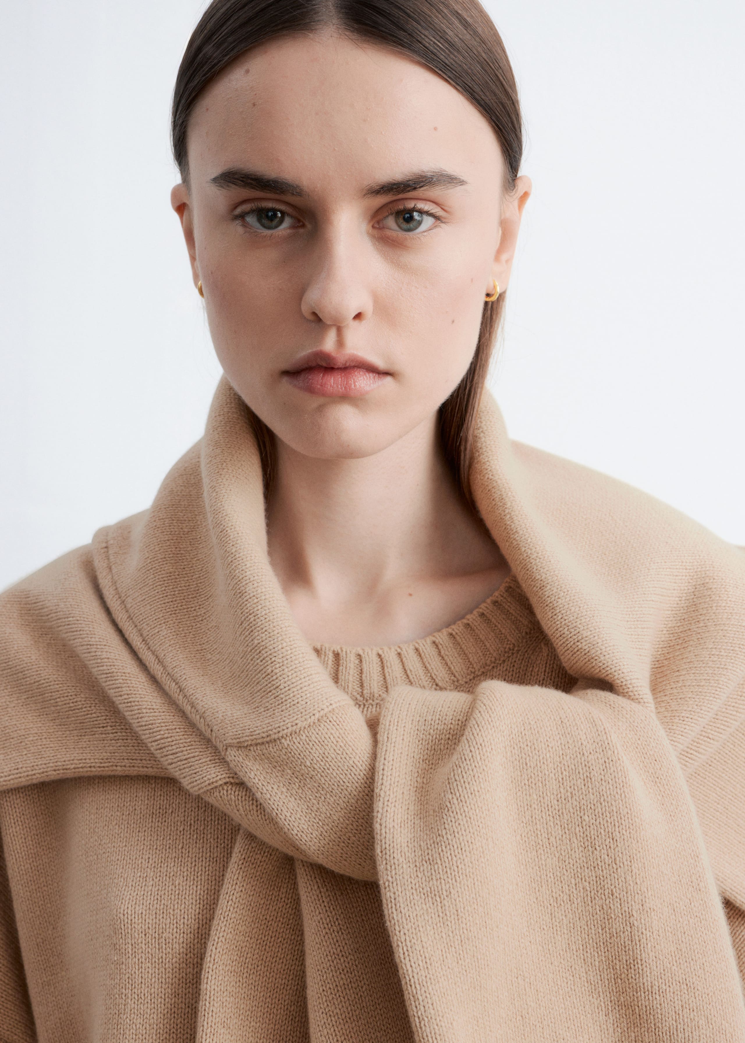 Cropped Cashmere-Blend Jumper - Beige - Lookbook